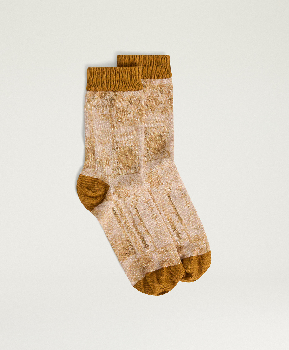 CALZINI NANAMI STAMPATI - PANNA/SENAPE - Momonì