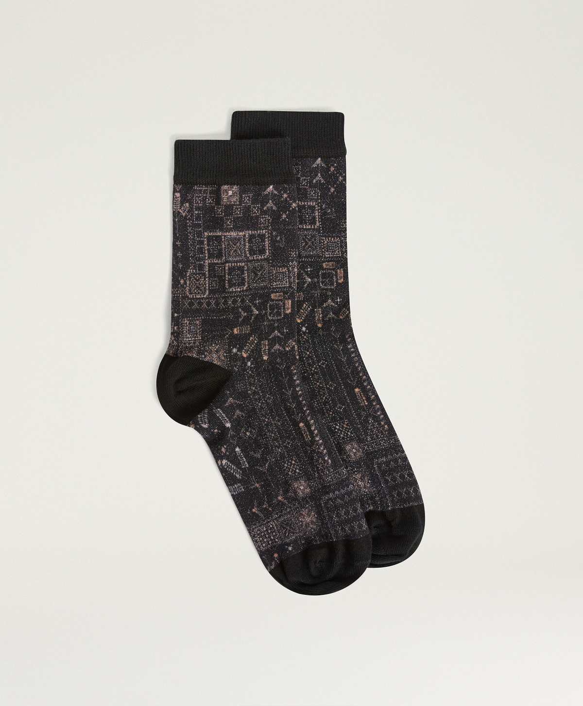 CHAUSSETTES NANAMI IMPRIMÉE - MULTICOLORE NOIR - Momonì