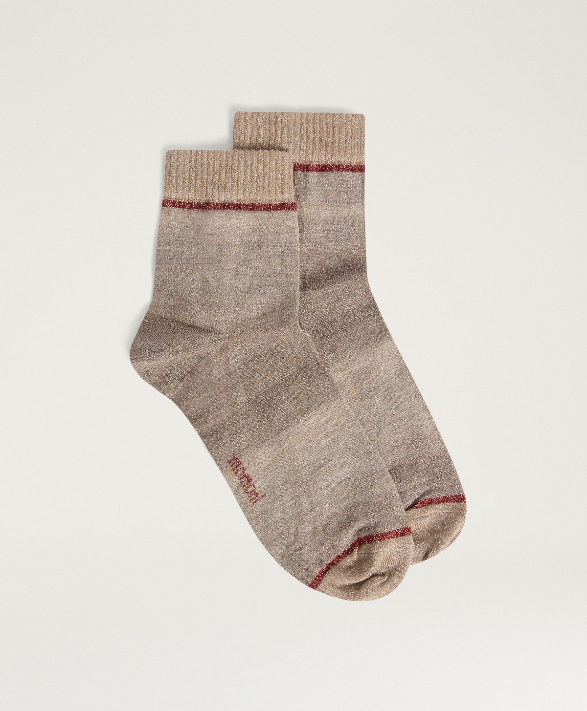 CHAUSSETTES ROJO EN LUREX MÉLANGE - MULTICOLORE BEIGE - Momonì