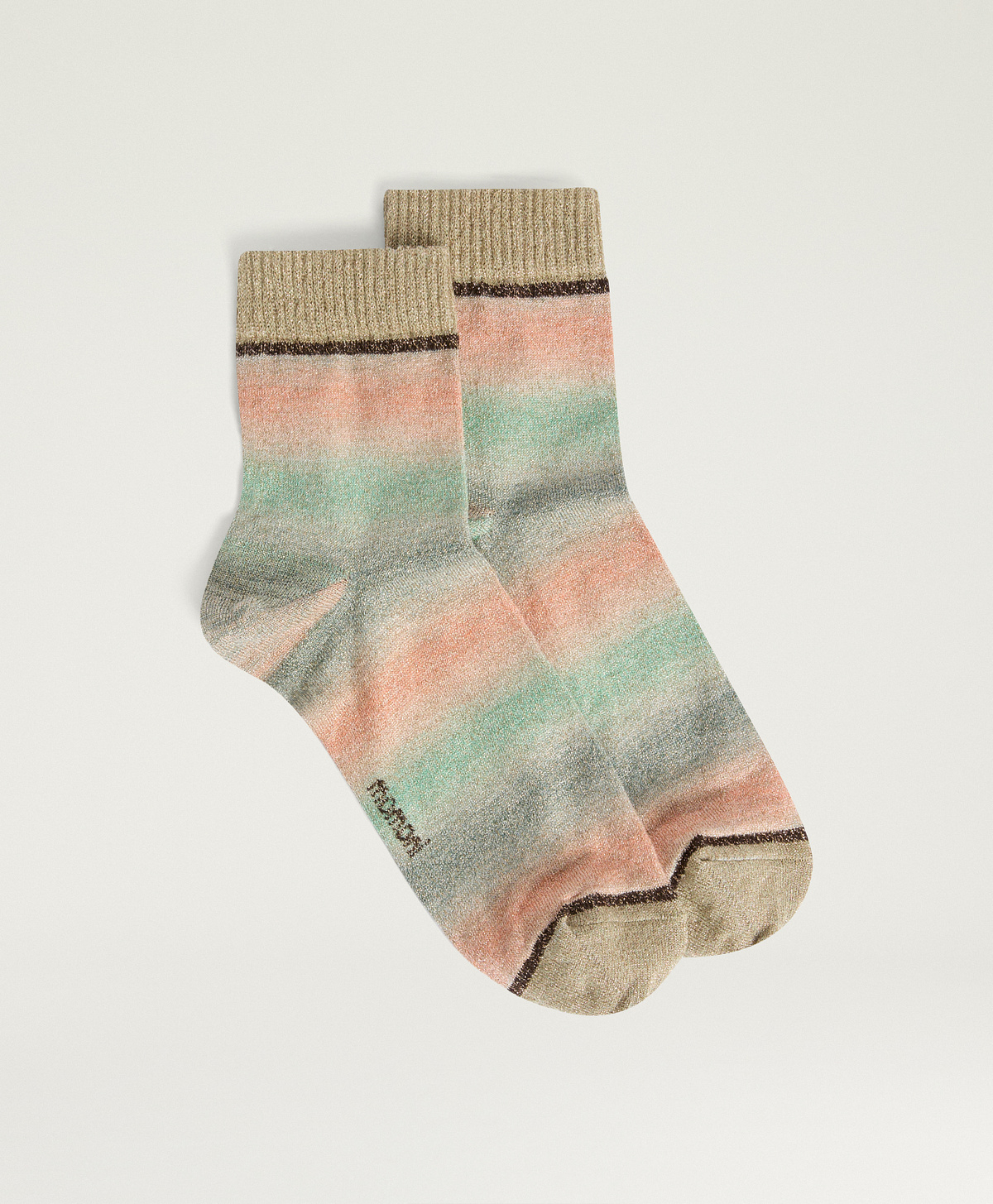 CALZINI ROJO IN LUREX MELANGE - MULTICOLOR VERDE - Momonì