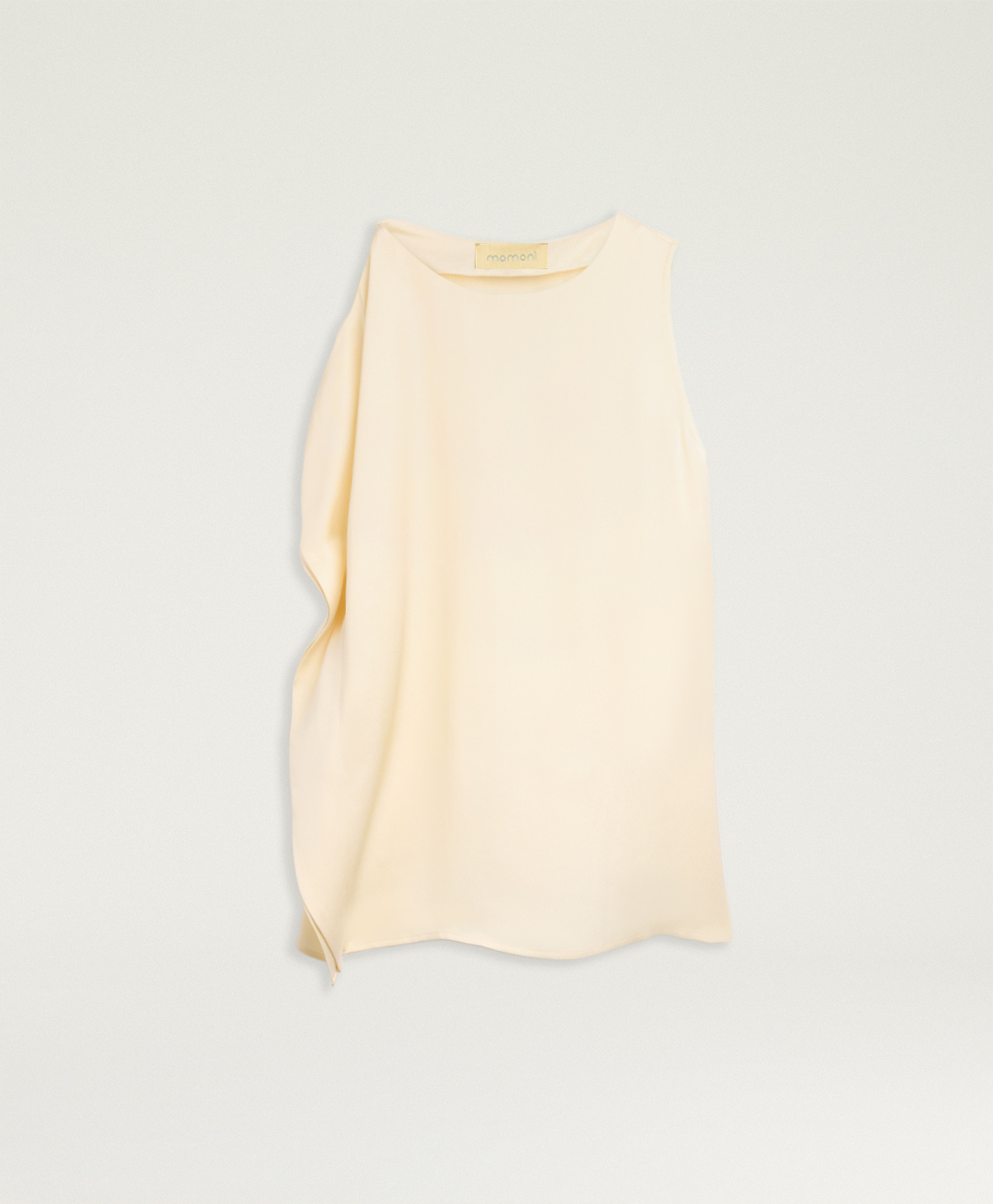 LOBO TOP IN SOLID COLOUR VISCOSE CADY - CREAM - Clothing - Momonì