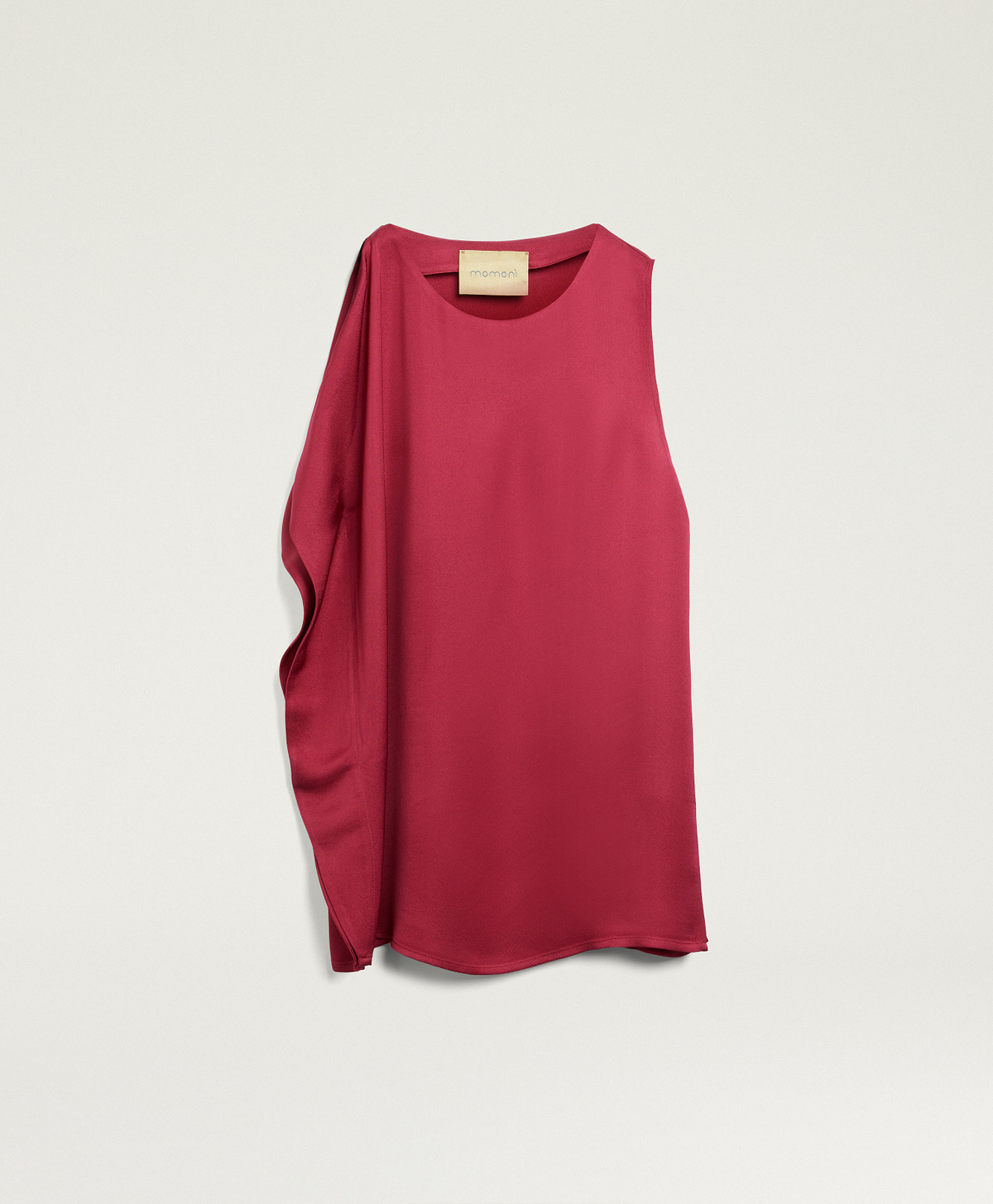 TOP LOBO IN CADY DI VISCOSA UNITO - LAMPONE - Momonì
