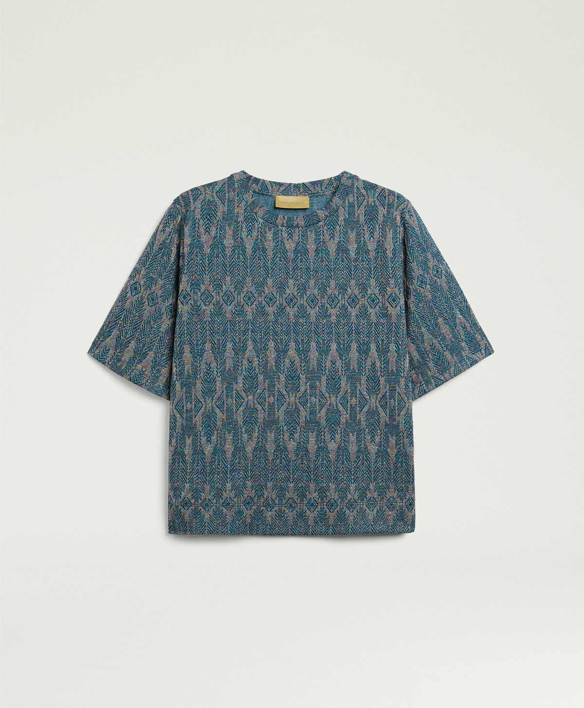 TSHIRT IORA IN JERSEY LUREX JACQUARD - MULTICOLOR OTTANIO - Momonì