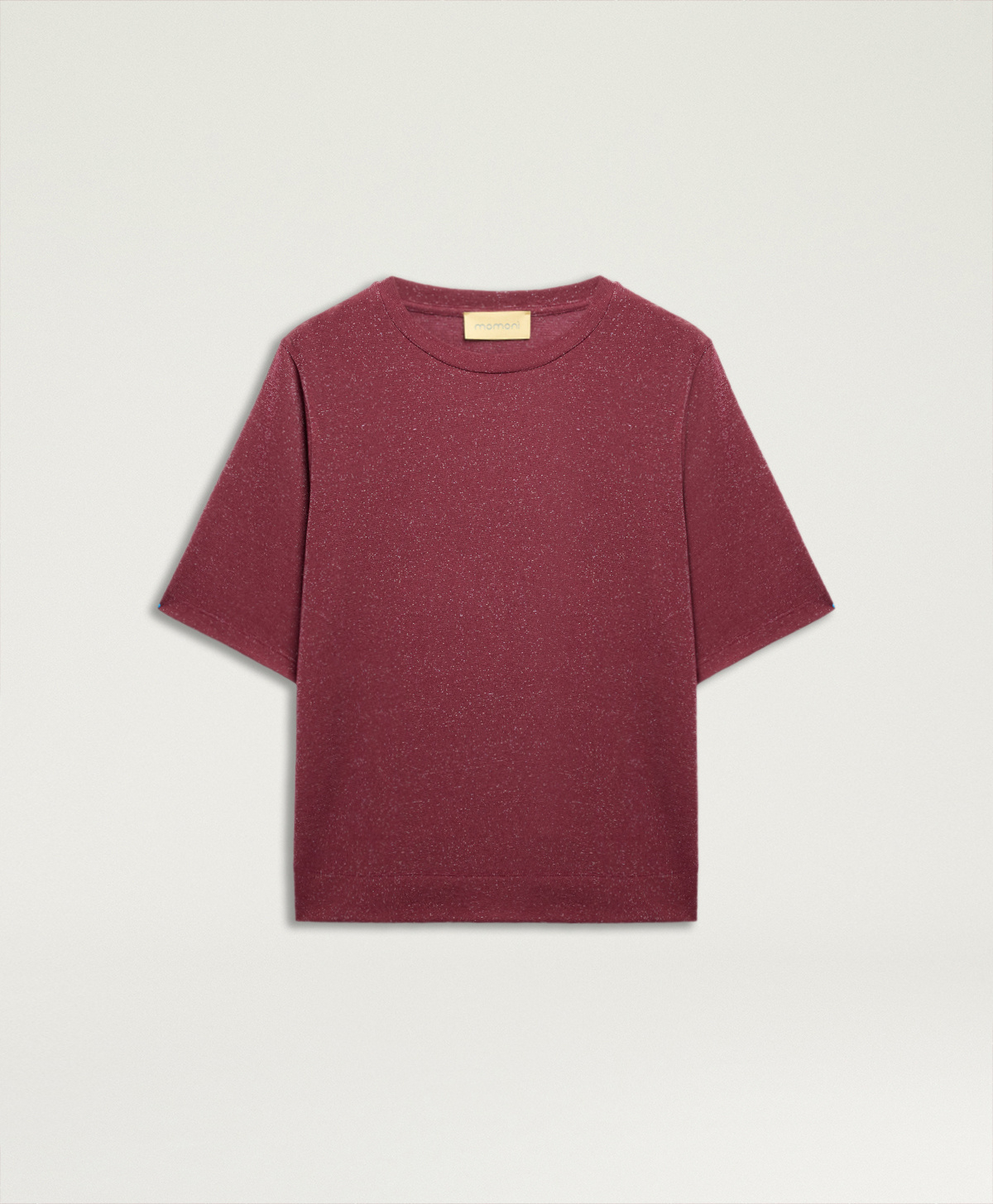 IORA T-SHIRT IN SOLID COLOUR LUREX JERSEY - MAUVE - Momonì