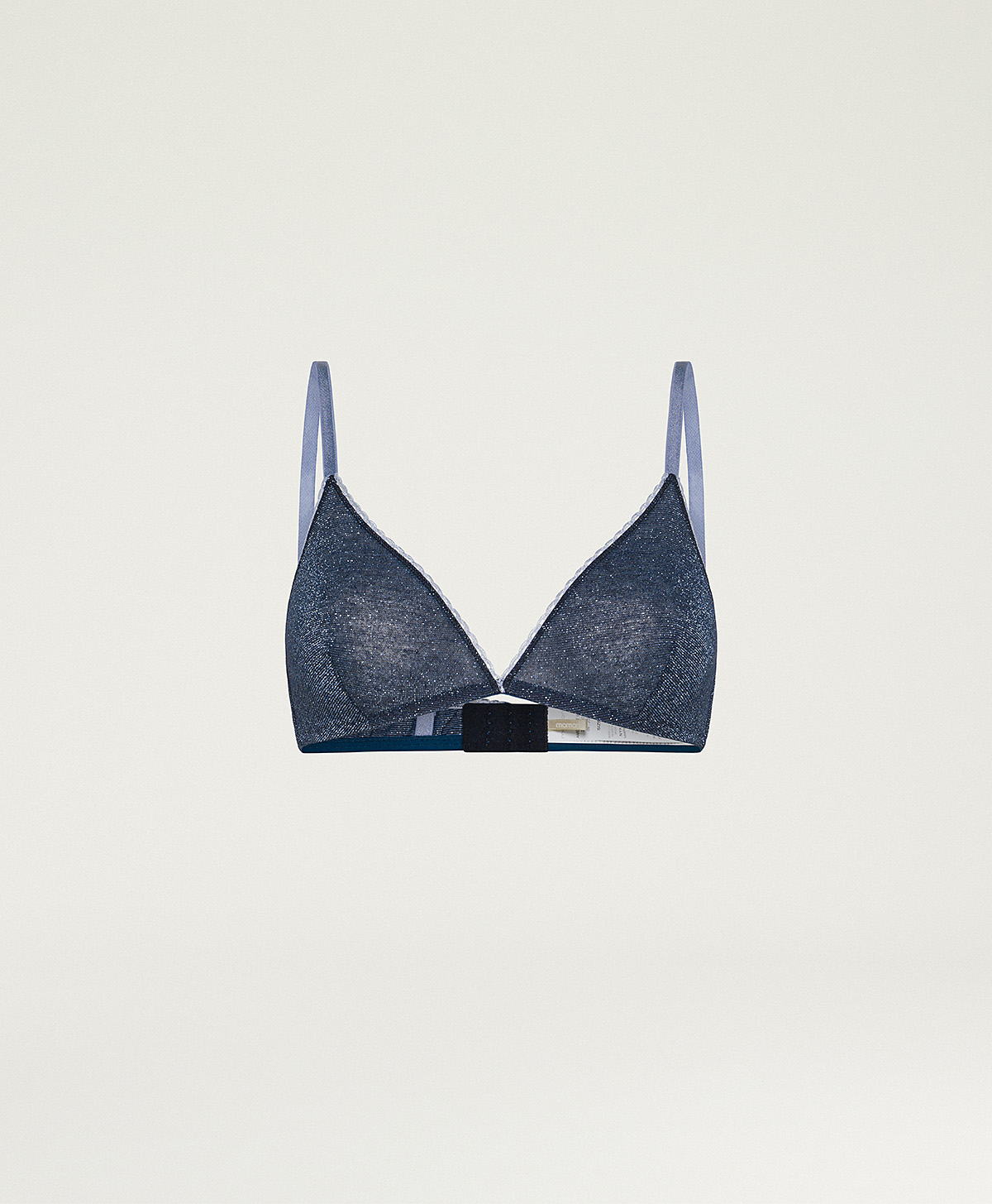 SOUTIEN-GORGE AMETHIST EN JERSEY LUREX UNI - BLEU - Momonì