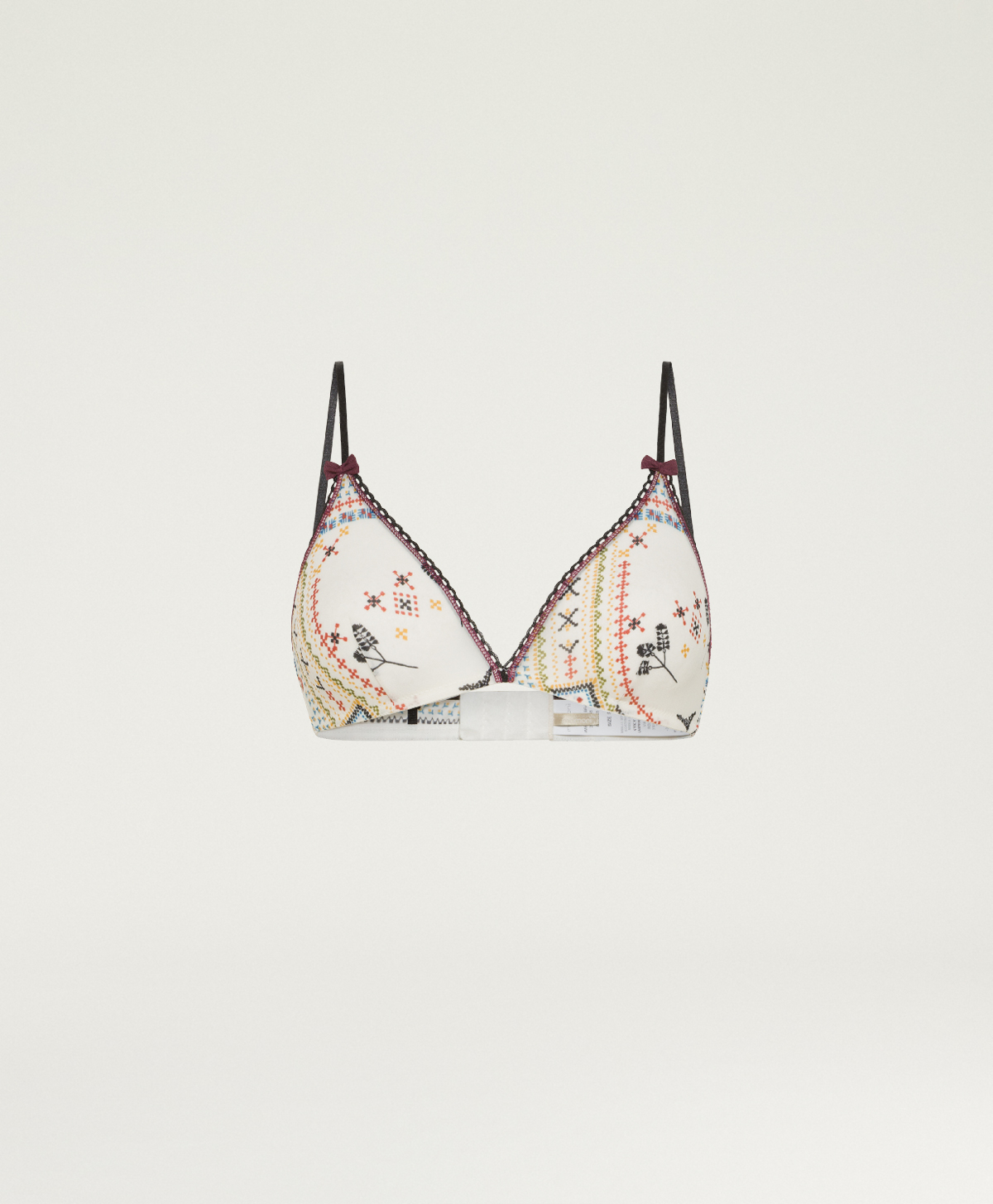 SOUTIEN-GORGE AMETHIST EN CHARMEUSE STRETCH DOUX - MULTICOLORE CRÈME - Momonì