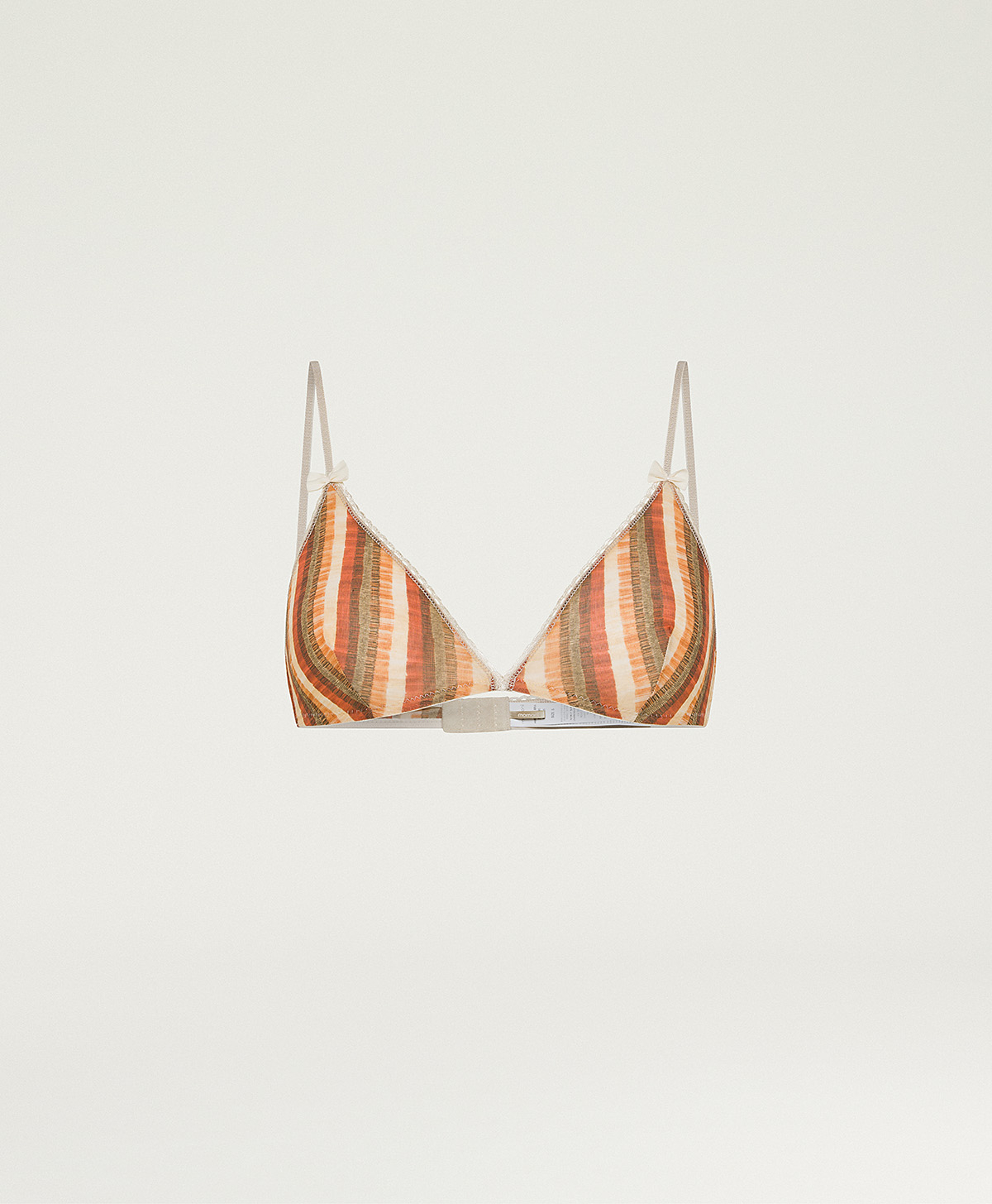 AMETHIST BRA IN SOFT STRETCH CHARMEUSE - ORANGE MULTICOLOR - Momonì