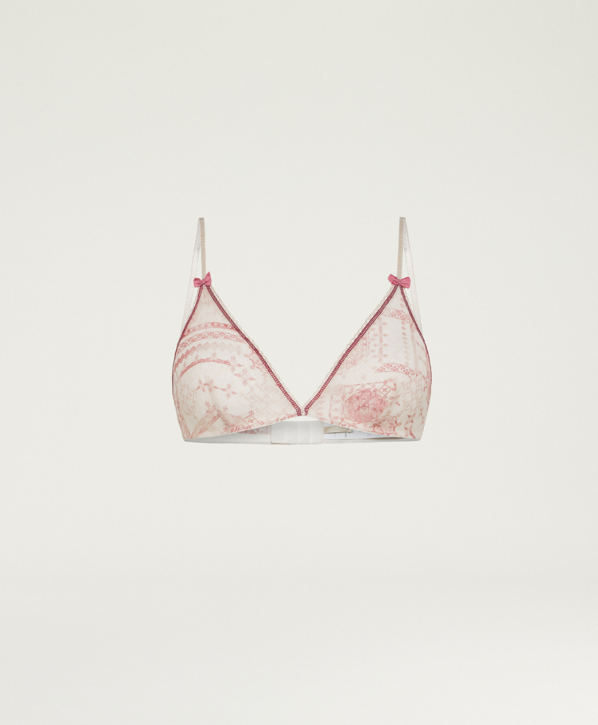 SOUTIEN-GORGE AMETHIST EN CHARMEUSE STRETCH DOUX - ROSÉ/GRIOTTE - Momonì