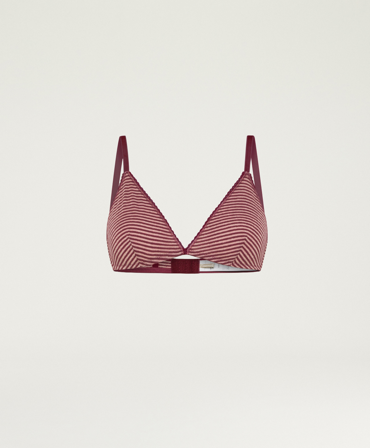 SOUTIEN-GORGE AMETHIST EN JERSEY À RAYURES - MOÛT/ROSE - Momonì