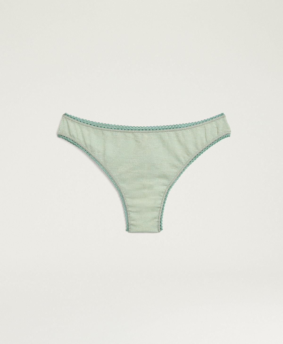 SLIP ARCA IN JERSEY LUREX UNITO - ACQUAMARINA - Momonì