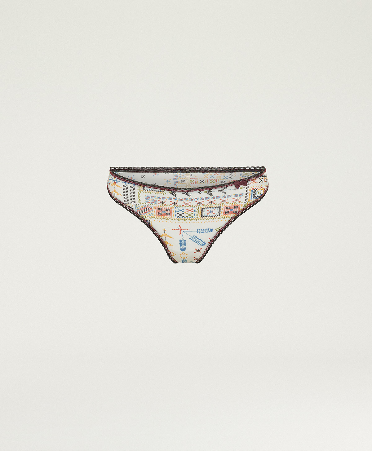 ARCA KNICKERS IN SOFT STRETCH CHARMEUSE - CREAM MULTICOLOR - Momonì