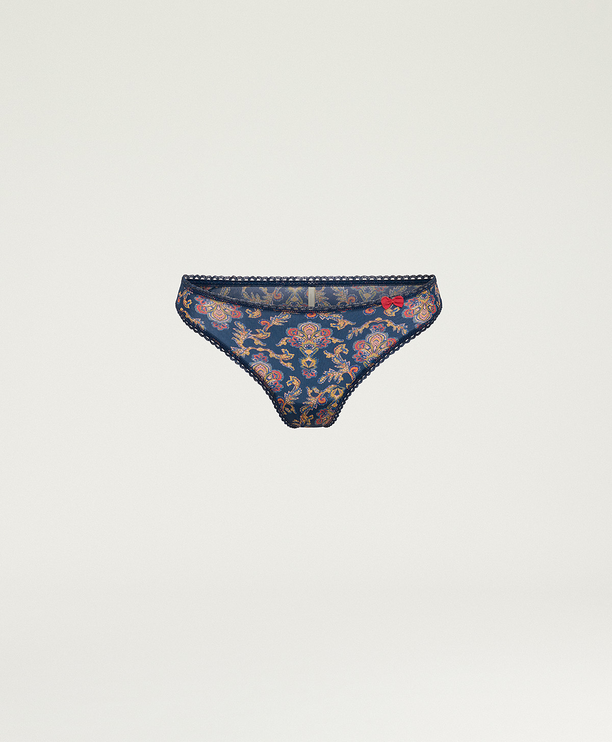 SLIP ARCA IN CHARMEUSE STRETCH MORBIDO - MULTICOLOR BLU - Momonì