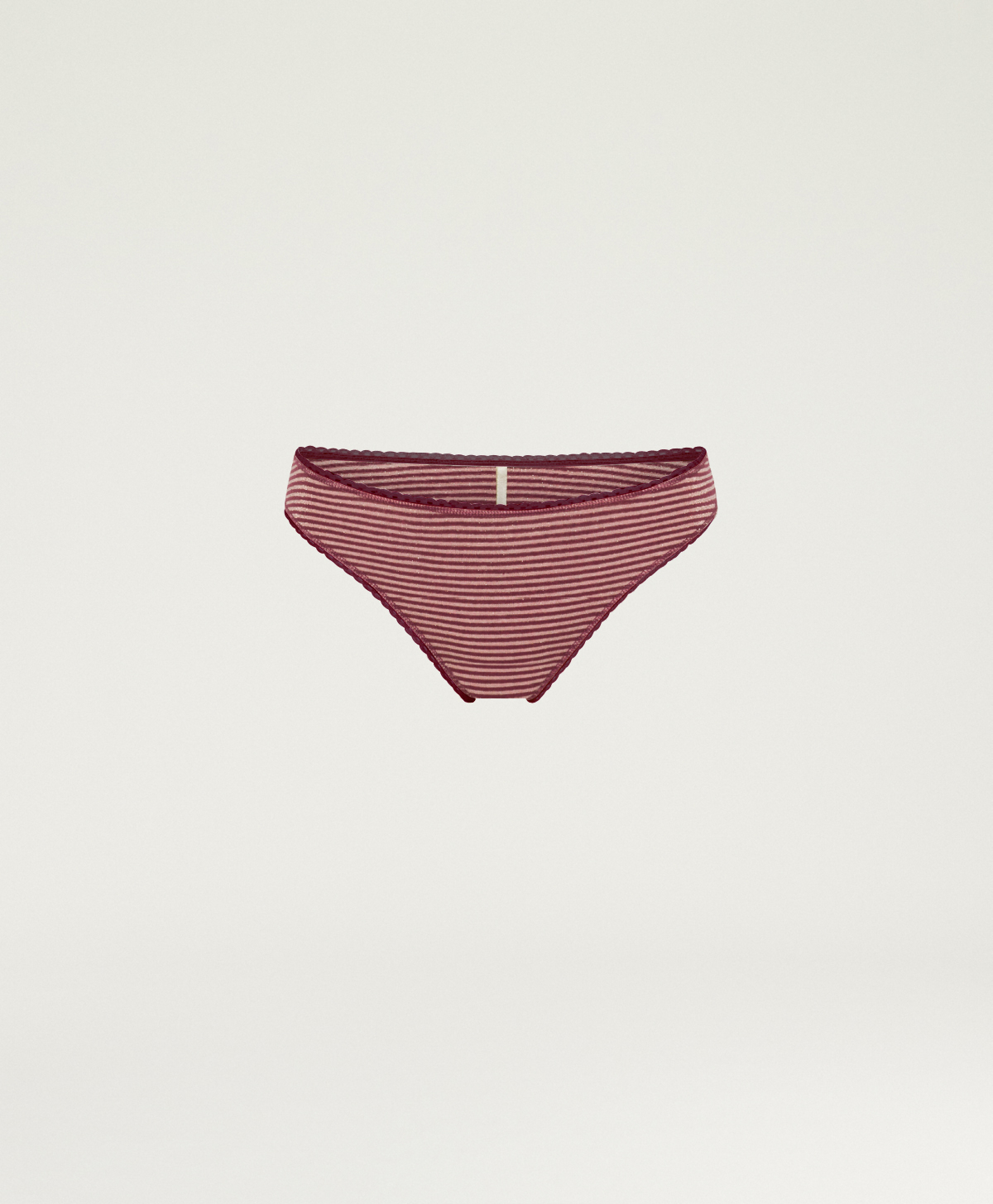 SLIP ARCA EN JERSEY À RAYURES - MOÛT/ROSE - Momonì