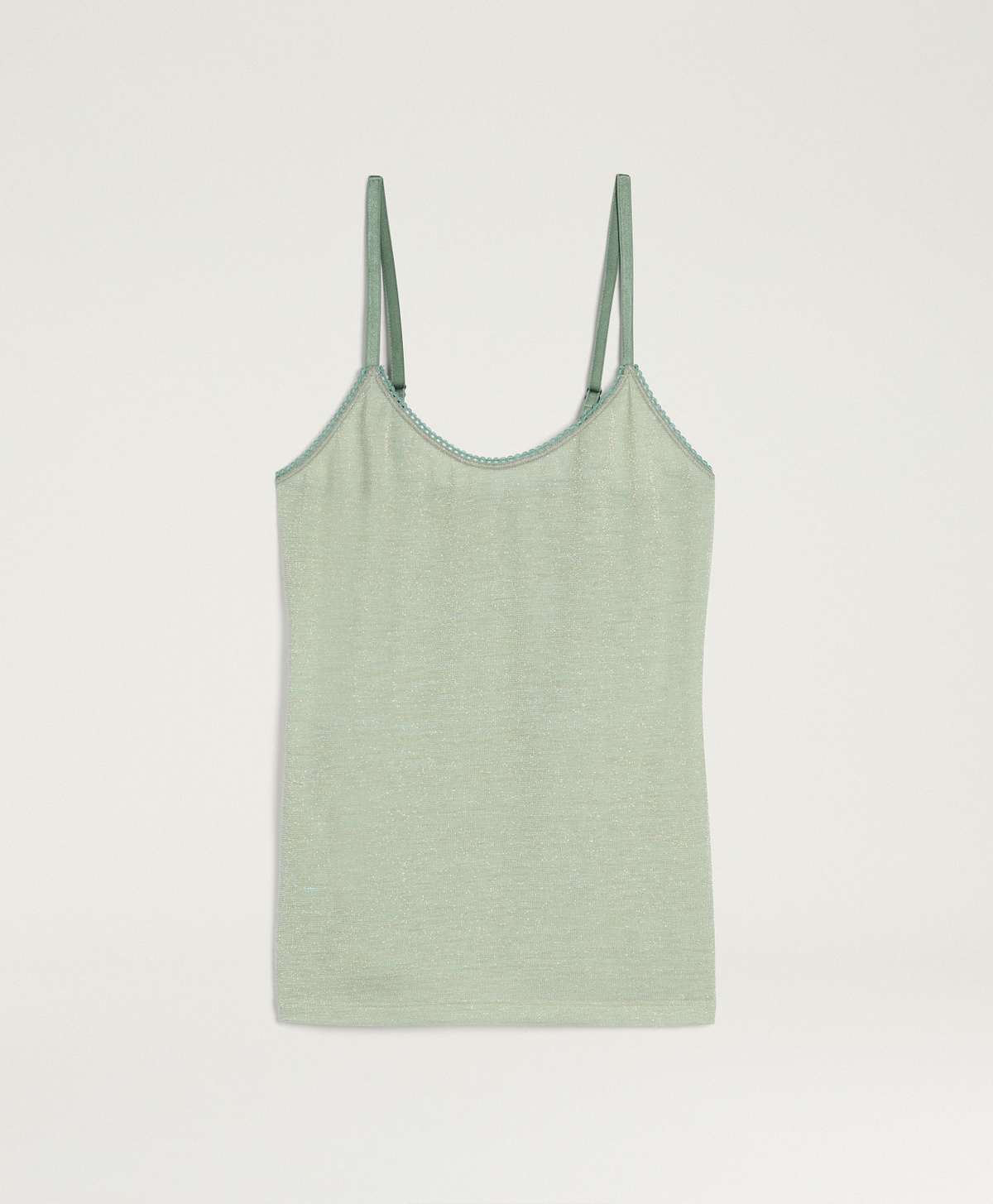 TOP AIRELLE IN JERSEY LUREX UNITO - ACQUAMARINA - Momonì