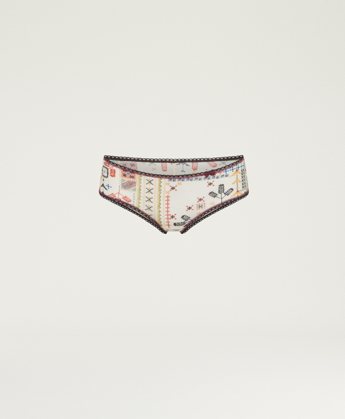 SLIP AMACA EN CHARMEUSE STRETCH DOUX - MULTICOLORE CRÈME - Momonì