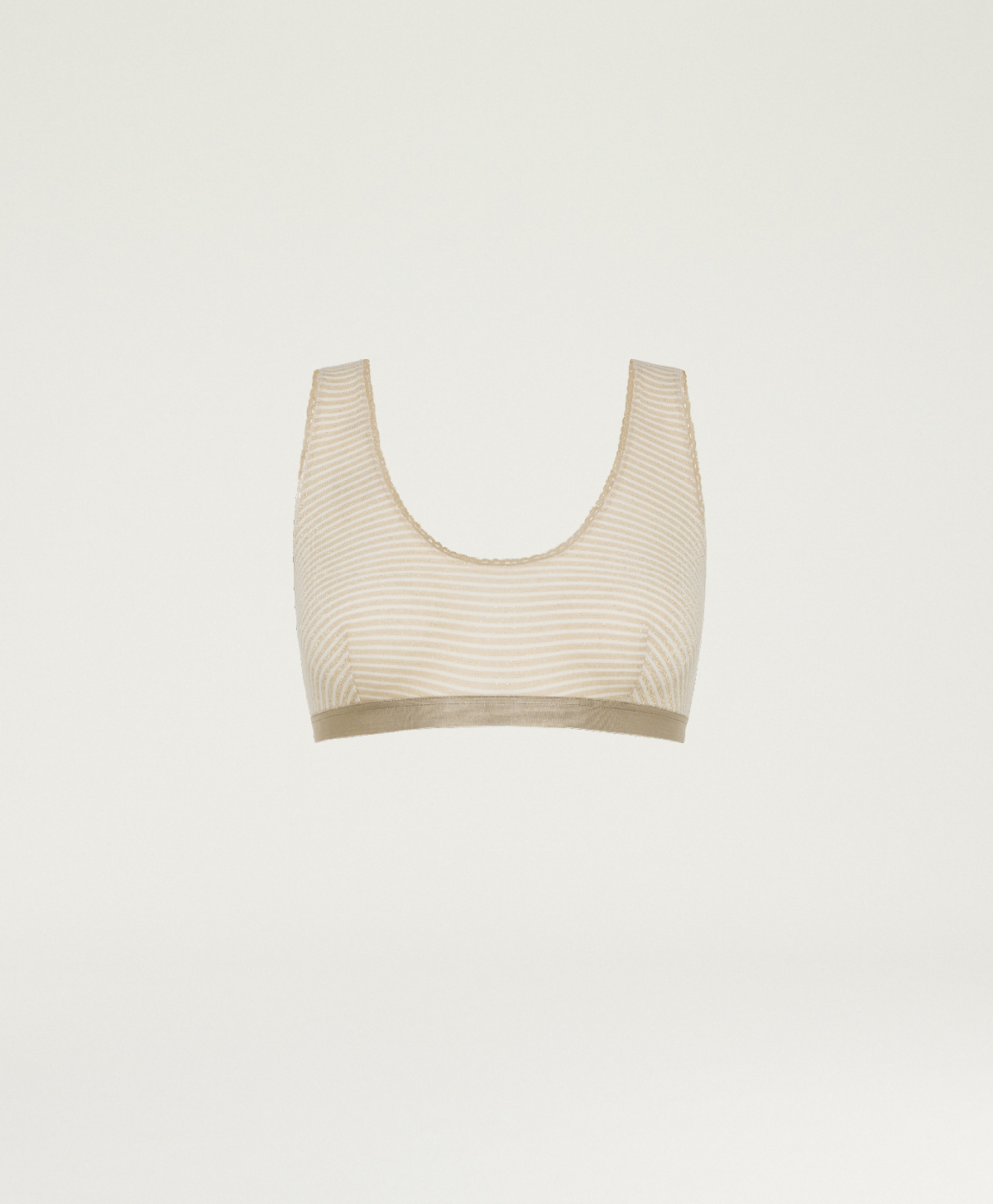 SOUTIEN-GORGE POPPIES EN JERSEY À RAYURES - CRÈME/OR - Momonì