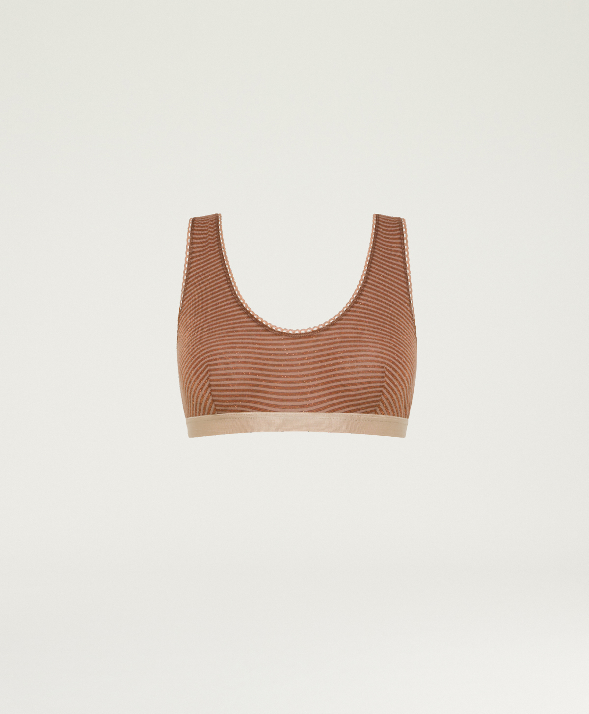 SOUTIEN-GORGE POPPIES EN JERSEY À RAYURES - TERRE/ROUILLE - Momonì