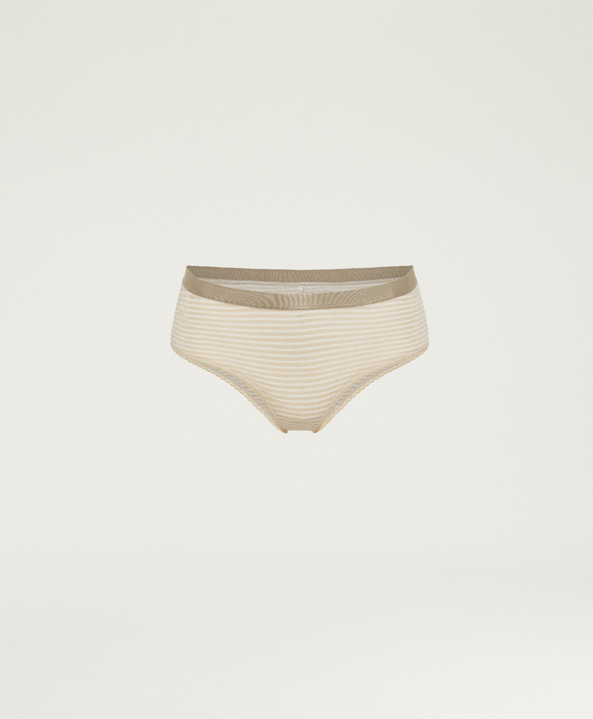 SLIP CATHERINE EN JERSEY À RAYURES - CRÈME/OR - Momonì