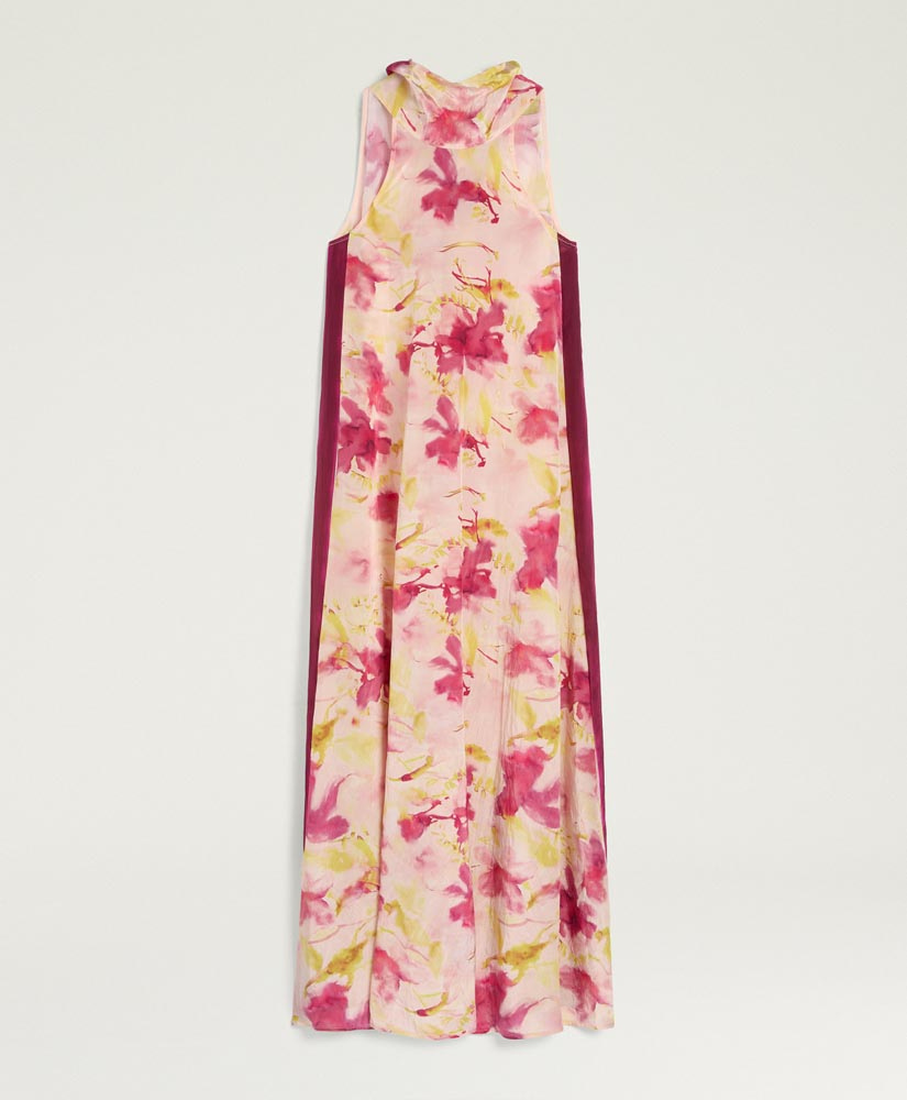 Still life - DESPIERTA DRESS IN PLACED PRINTED VISCOSE - PINK MULTICOLOR