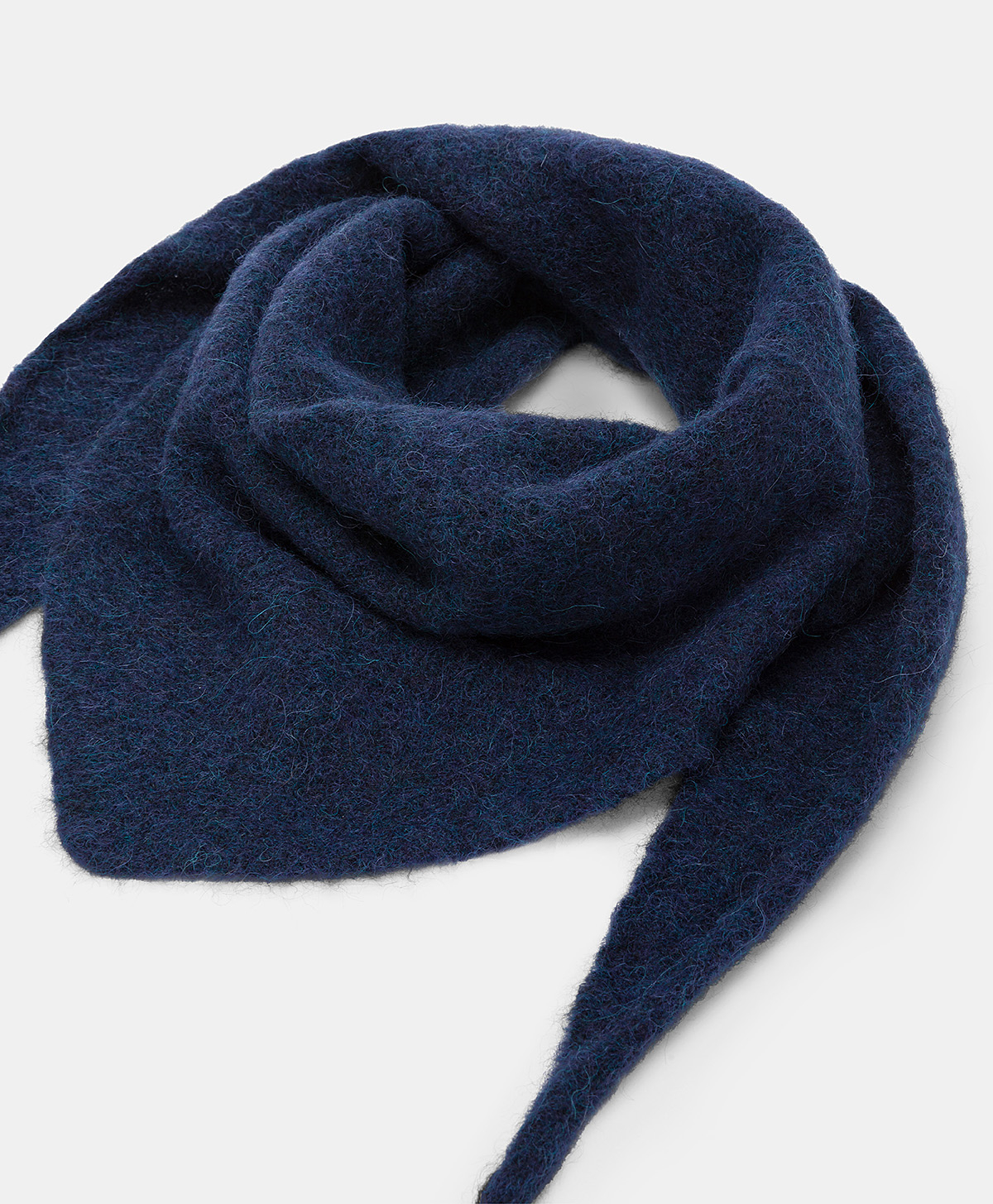 SCIARPA BALTICO BIS IN BABY ALPACA EFFETTO FELPA - BLU - Shoes and accessories - Momonì