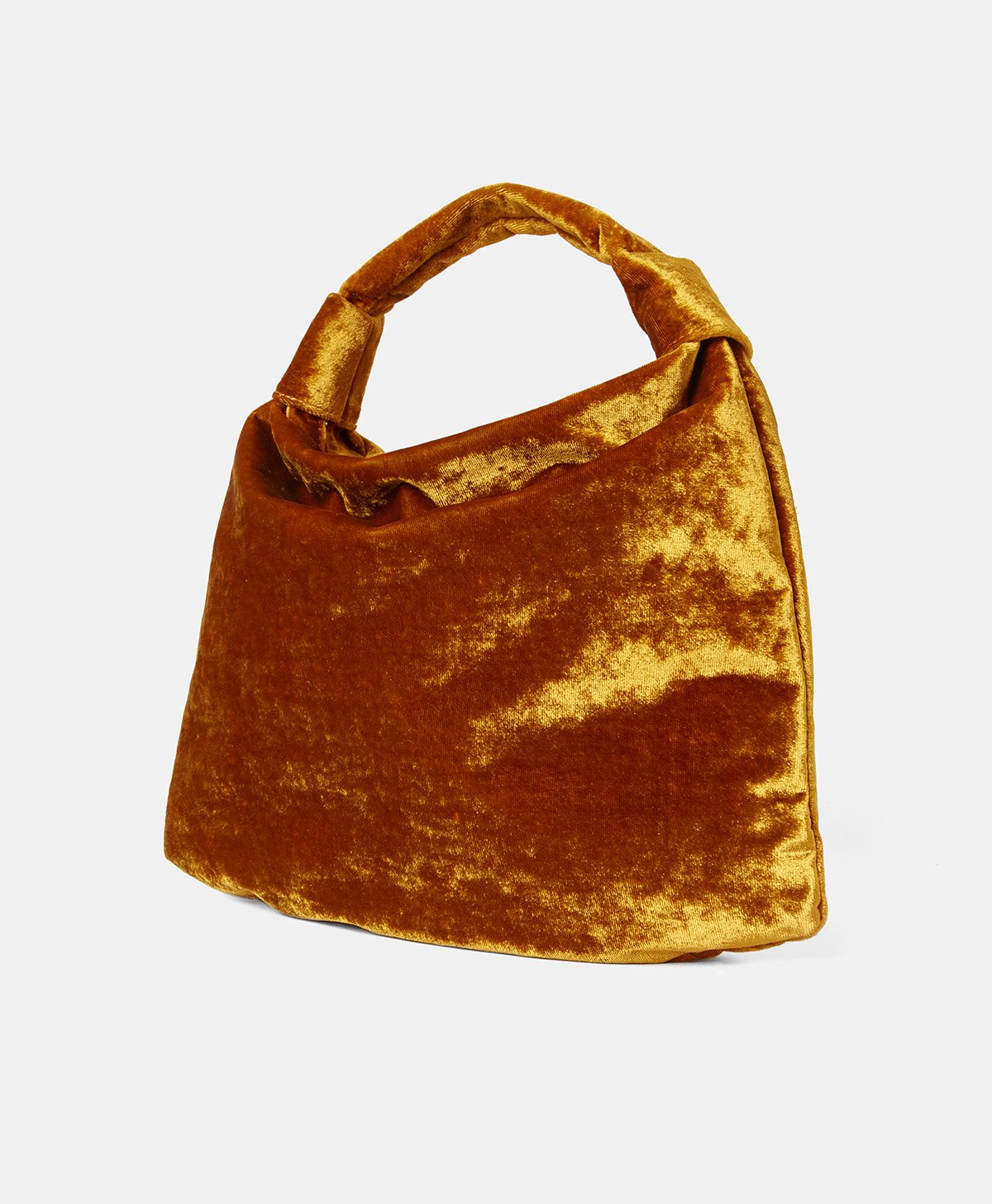 FRANCOIS BAG IN VELVET - MUSTARD - Momonì