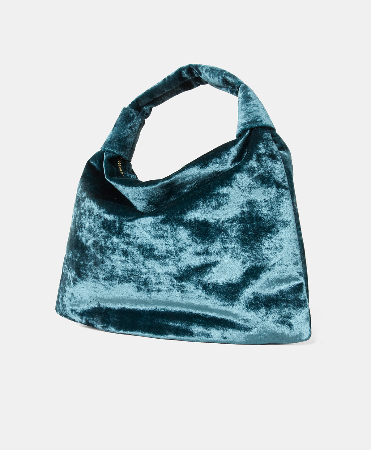 FRANCOIS BAG IN VELVET - TEAL - Momonì