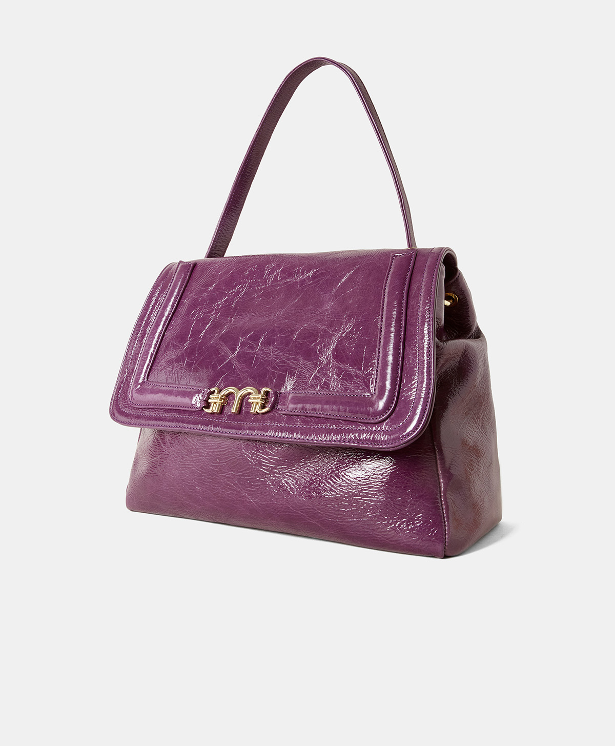 FLORE BAG IN NAPLAK LEATHER - BLUEBERRY - Shoes and accessories - Momonì