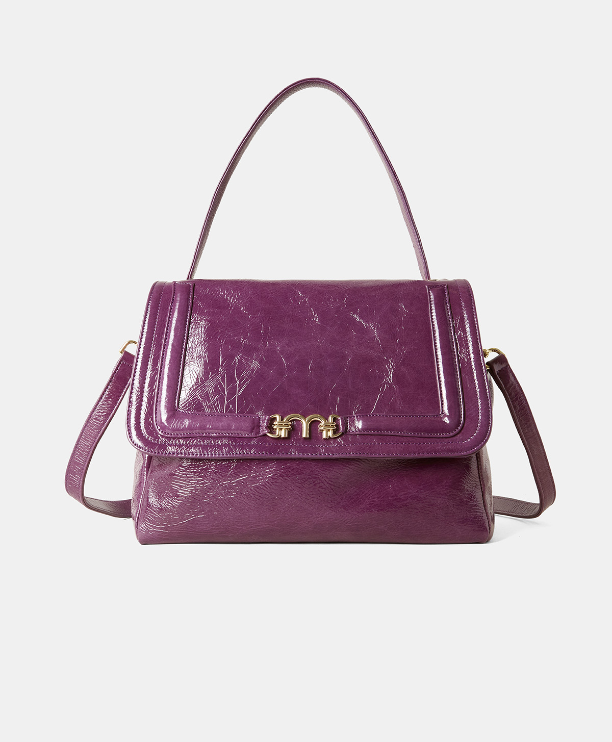 FLORE BAG IN NAPLAK LEATHER - BLUEBERRY - Shoes and accessories - Momonì