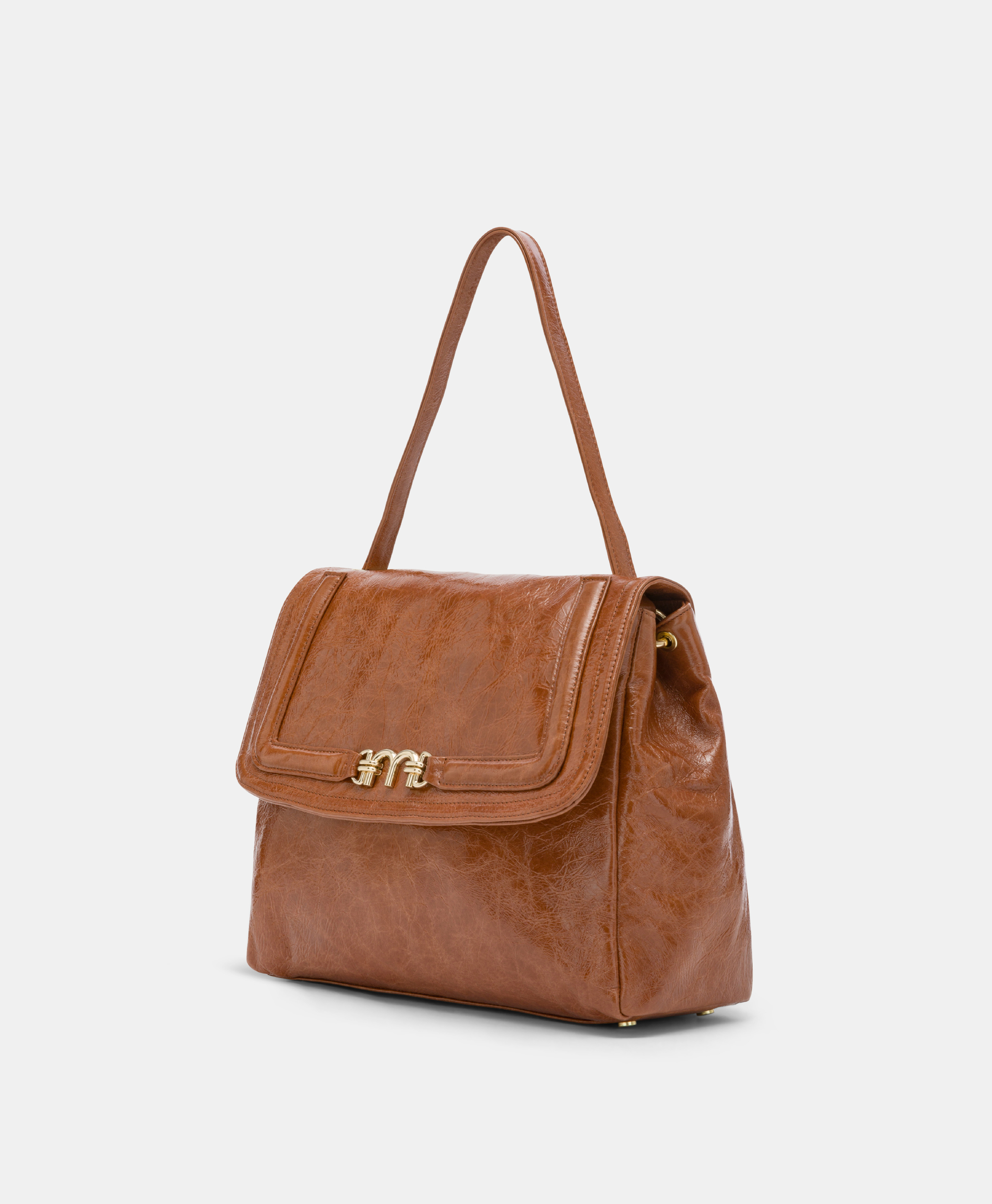 FLORE BAG IN NAPLAK LEATHER - BURNT - Shoes and accessories - Momonì