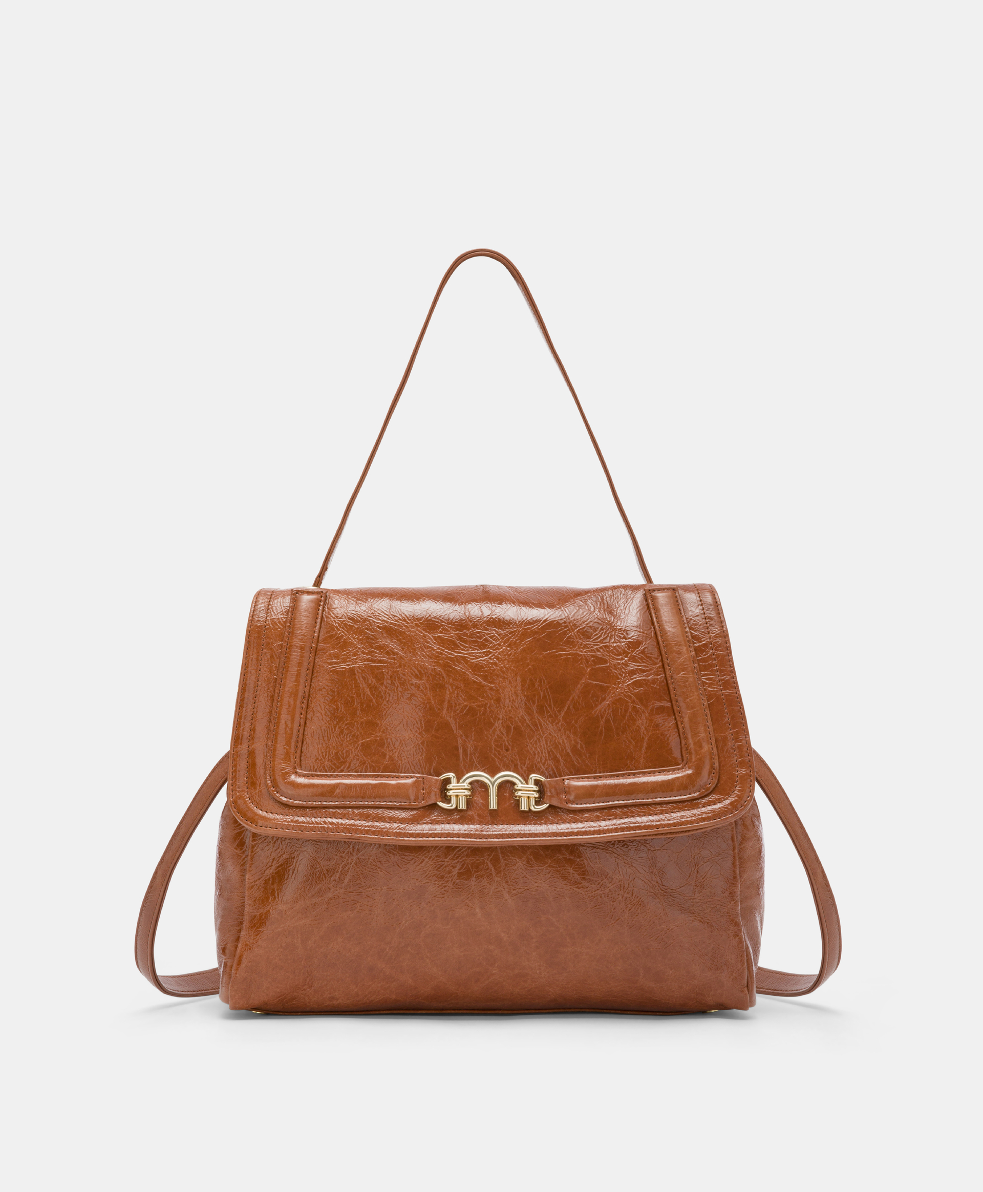 FLORE BAG IN NAPLAK LEATHER - BURNT - Shoes and accessories - Momonì