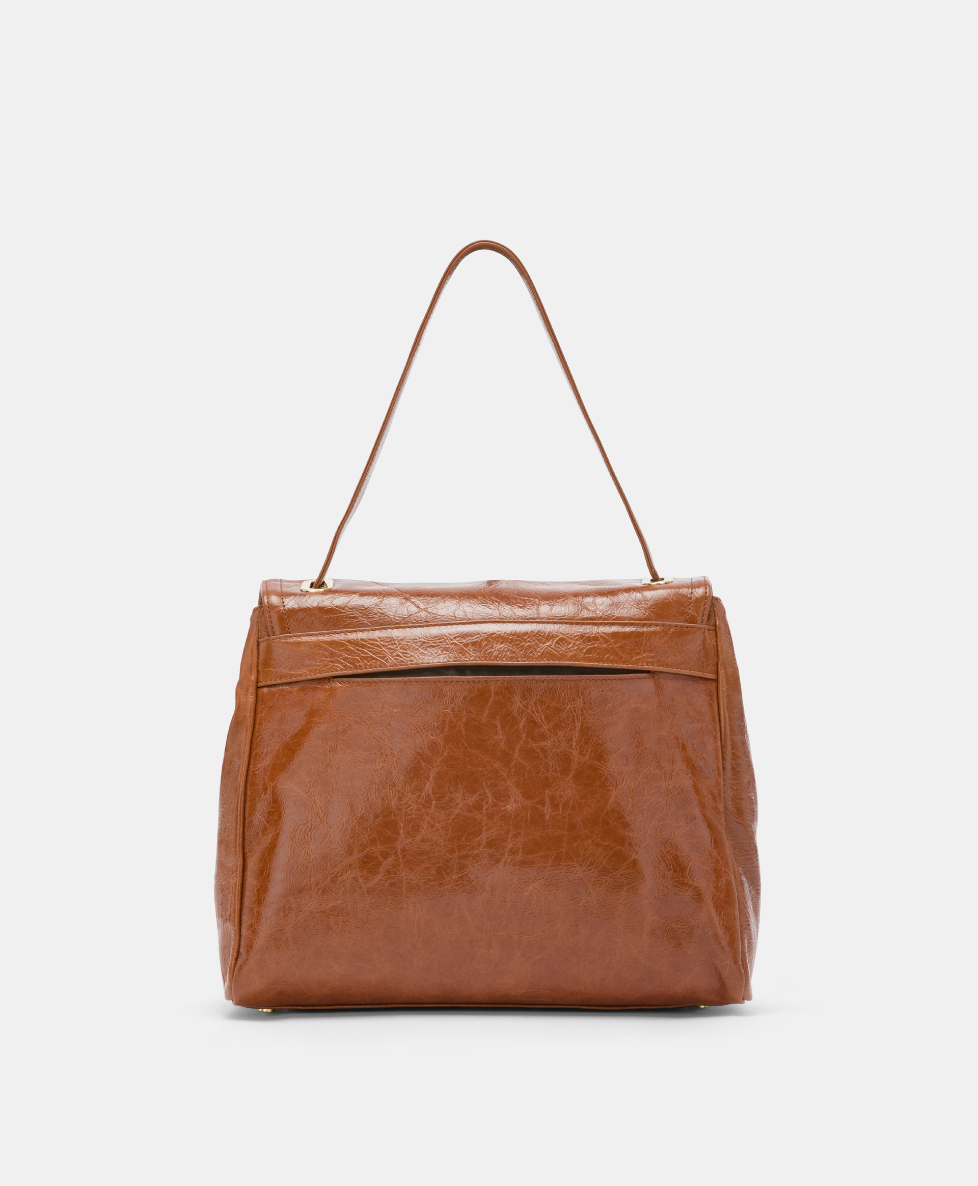 FLORE BAG IN NAPLAK LEATHER - BURNT - Momonì