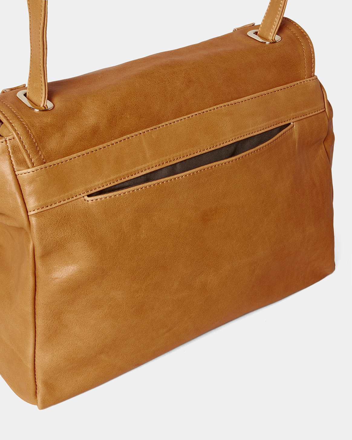 SAC FLORE EN CUIR - MIEL - Momonì