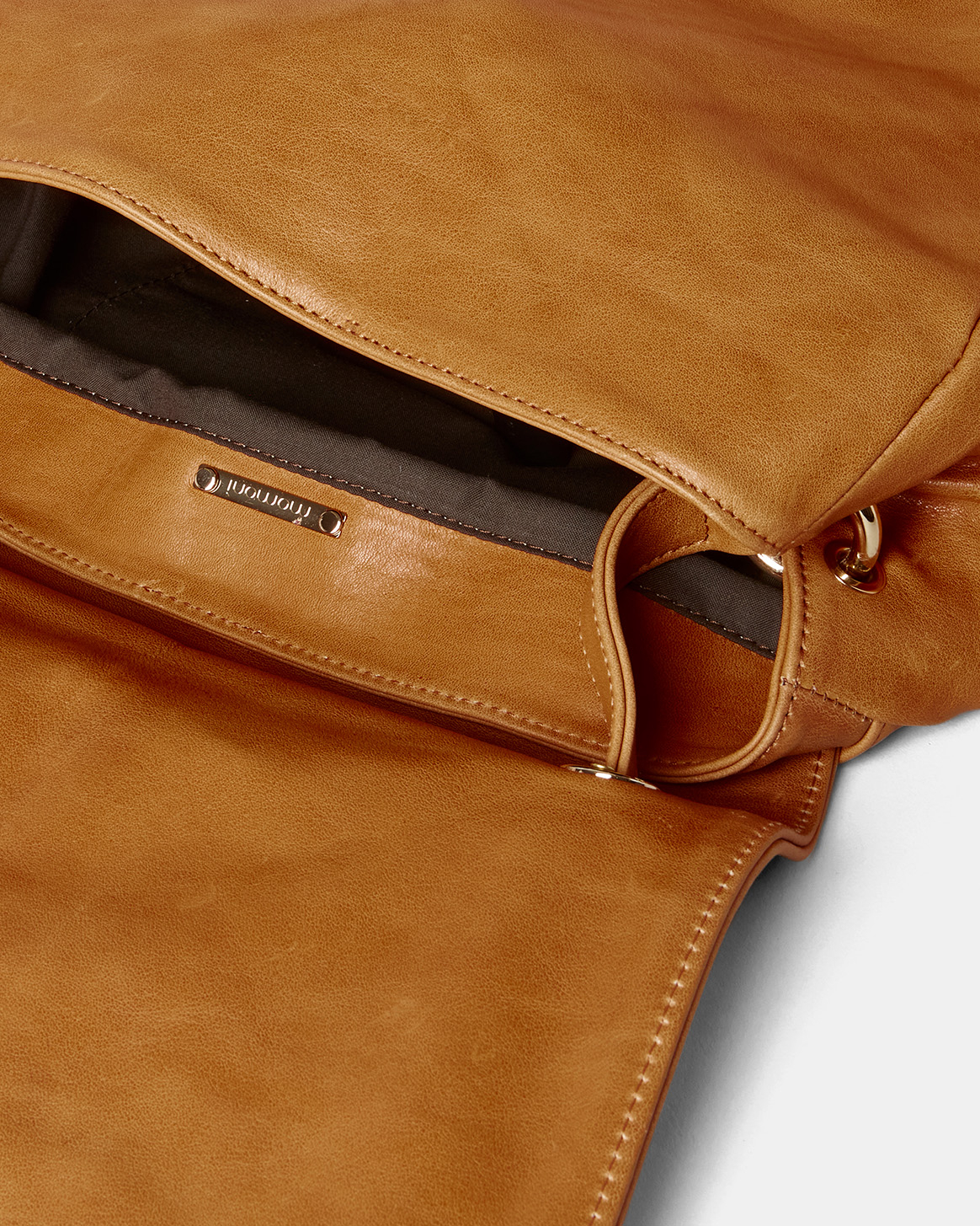 SAC FLORE EN CUIR - MIEL - Momonì