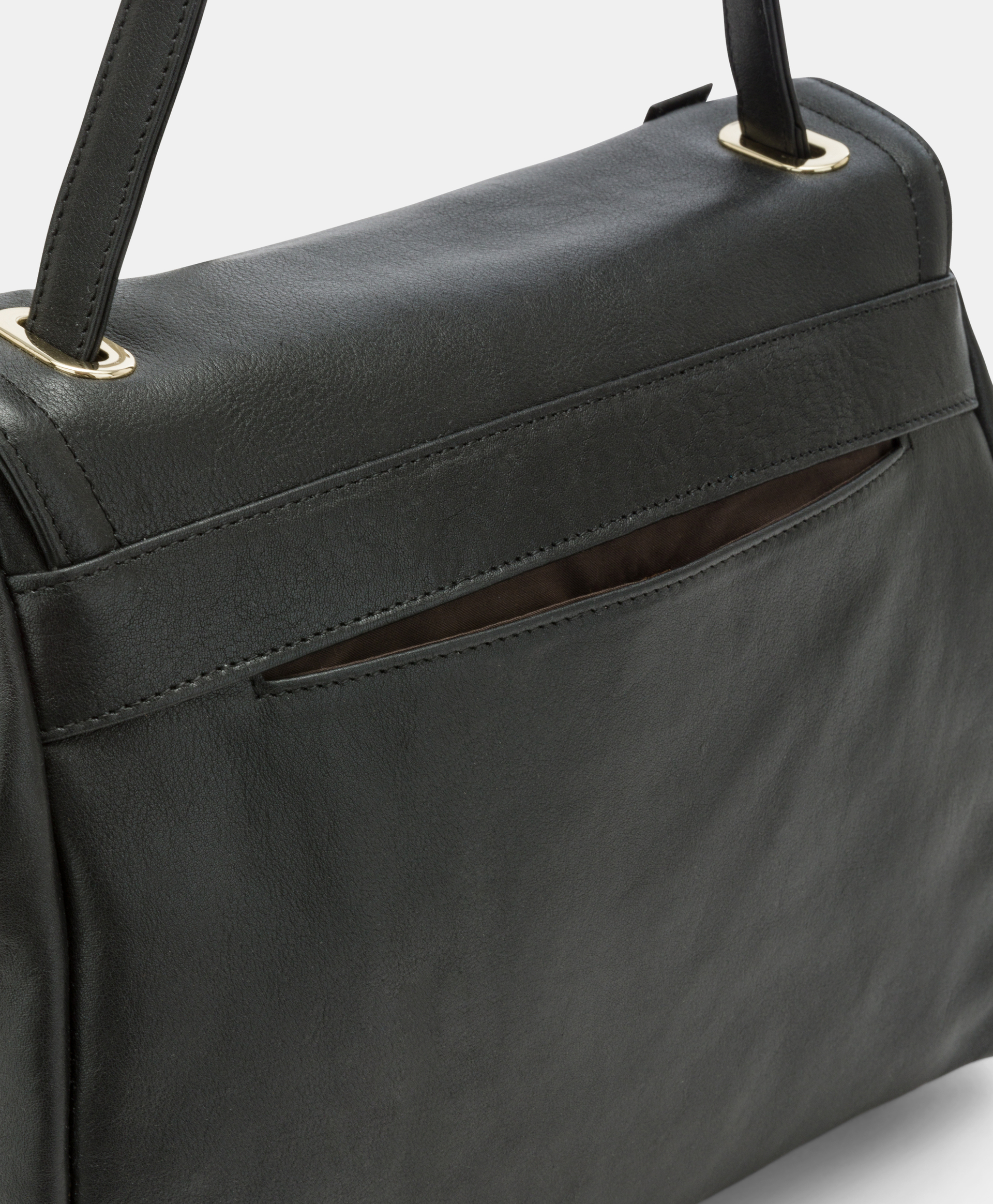 FLORE BAG IN LEATHER - BLACK - Momonì