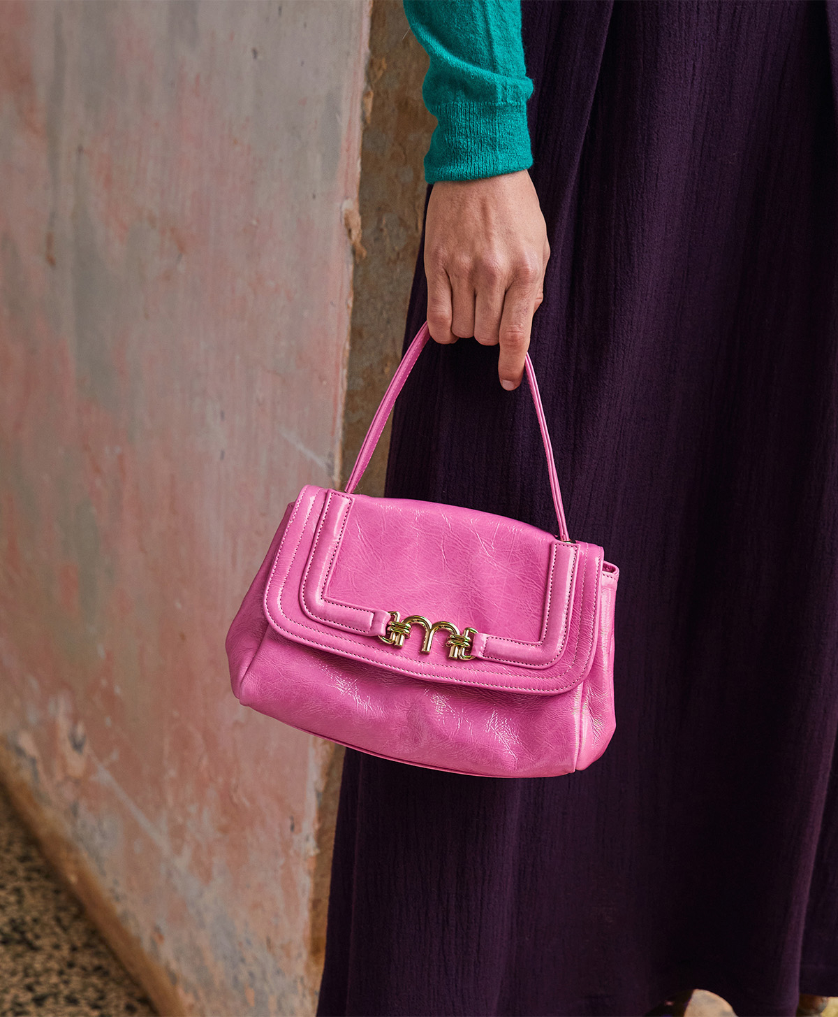 PETIT FLORE BAG IN NAPLAK LEATHER - FUCHSIA - Shoes and accessories - Momonì