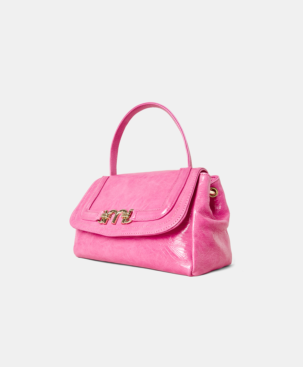 PETIT FLORE BAG IN NAPLAK LEATHER - FUCHSIA - Momonì