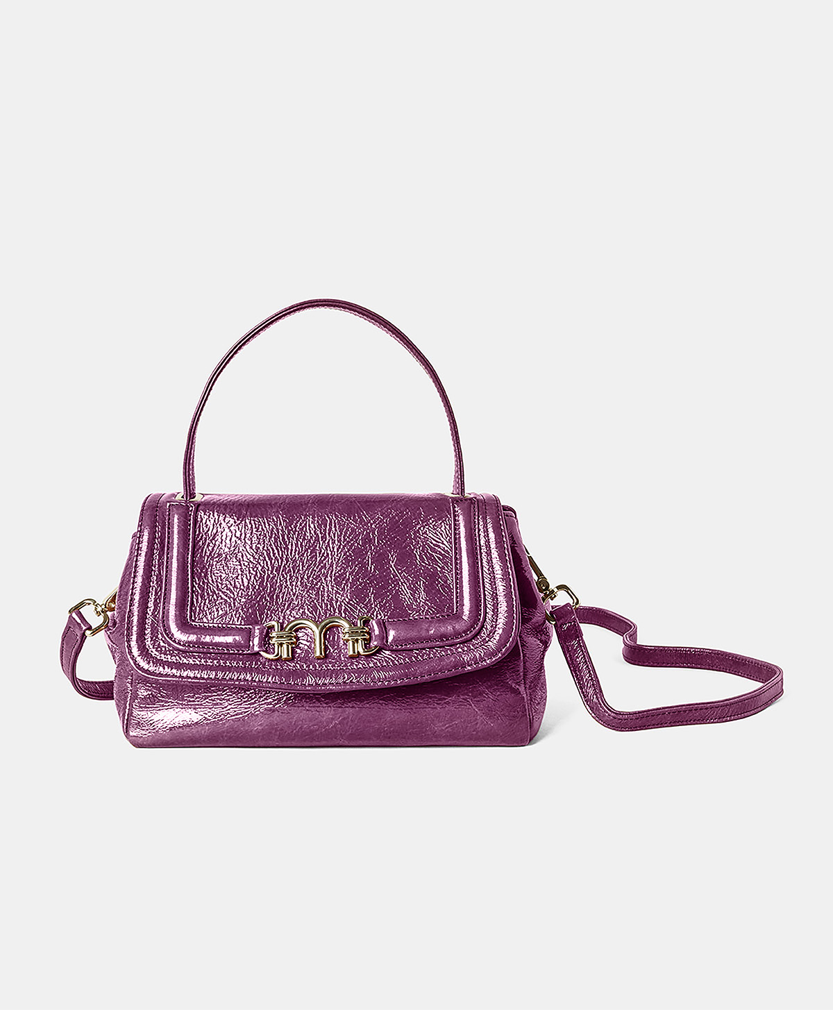 PETIT FLORE BAG IN NAPLAK LEATHER - BLUEBERRY - Shoes and accessories - Momonì