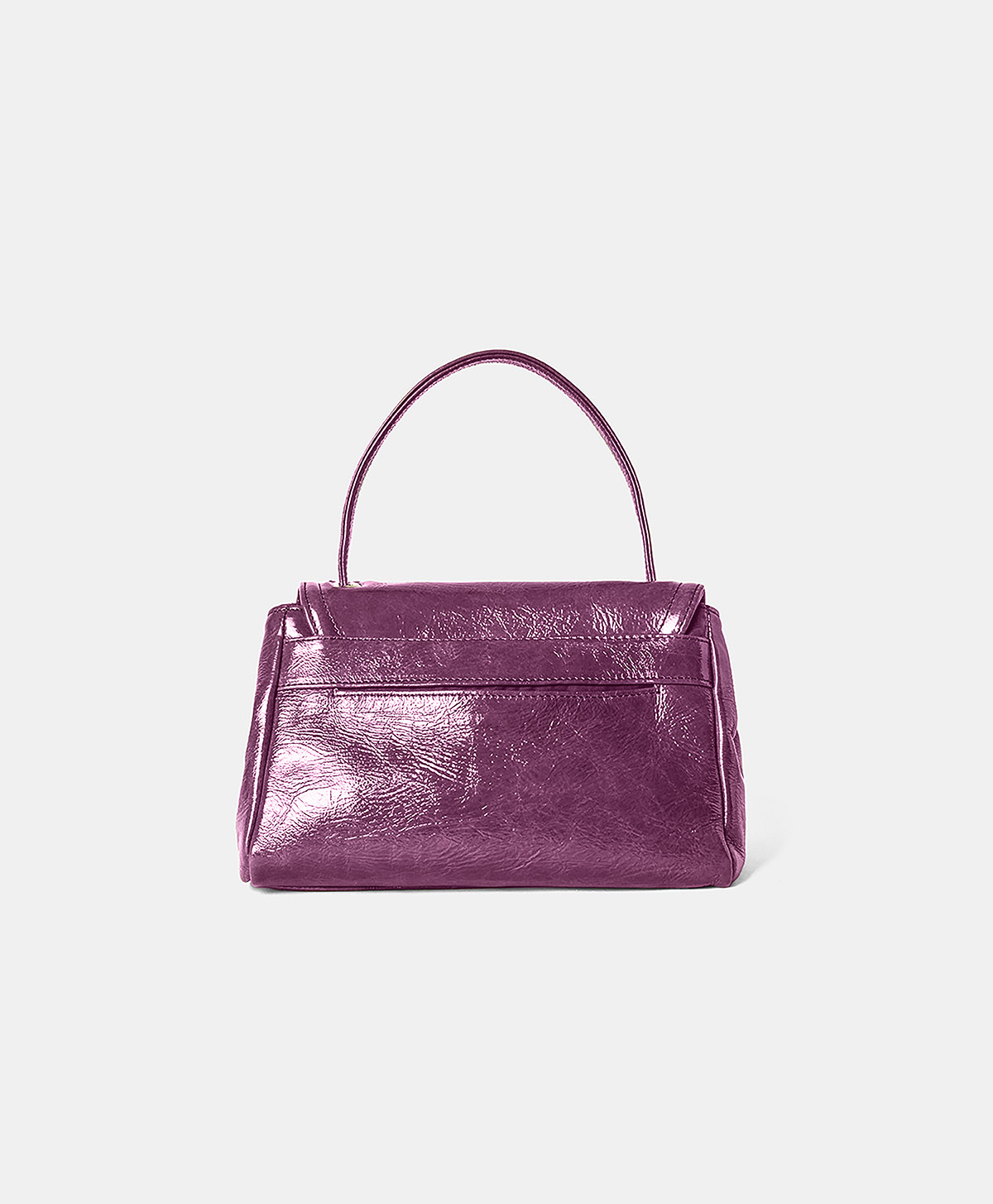 PETIT FLORE BAG IN NAPLAK LEATHER - BLUEBERRY - Momonì