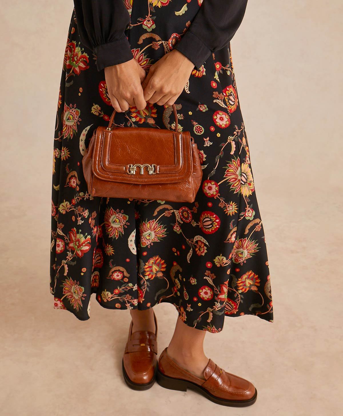 PETIT FLORE BAG IN NAPLAK LEATHER - BURNT - Shoes and accessories - Momonì