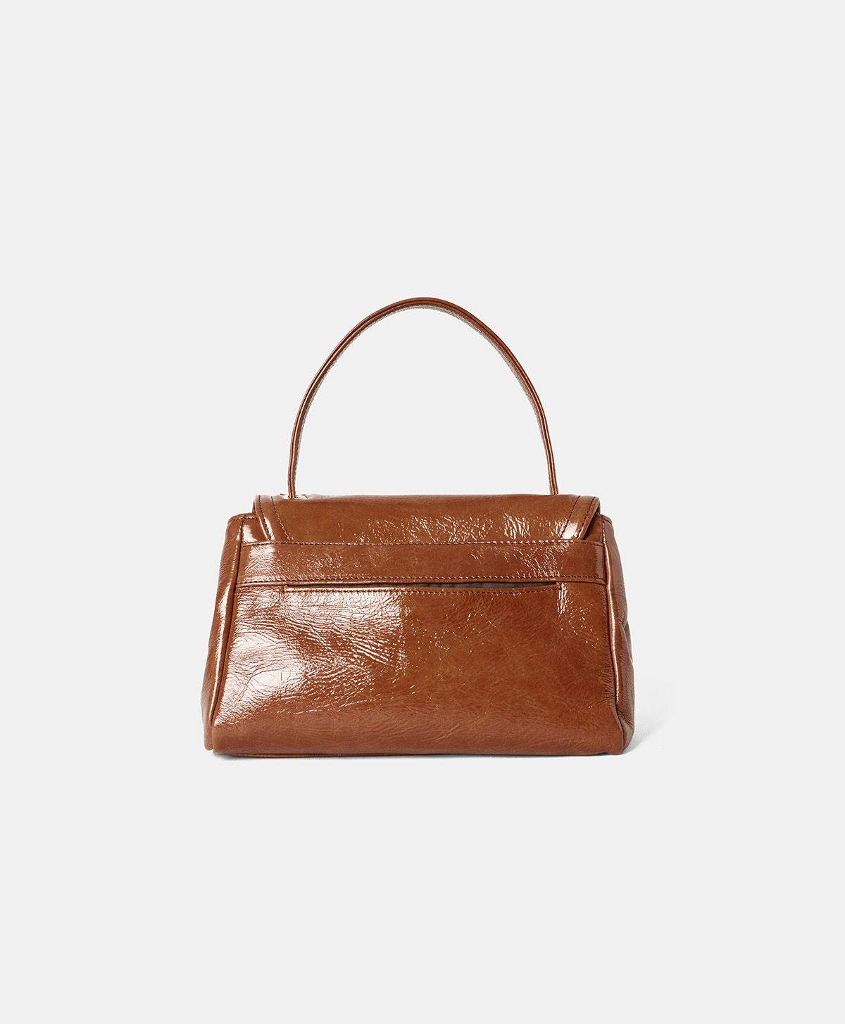 PETIT FLORE BAG IN NAPLAK LEATHER - BURNT - Momonì