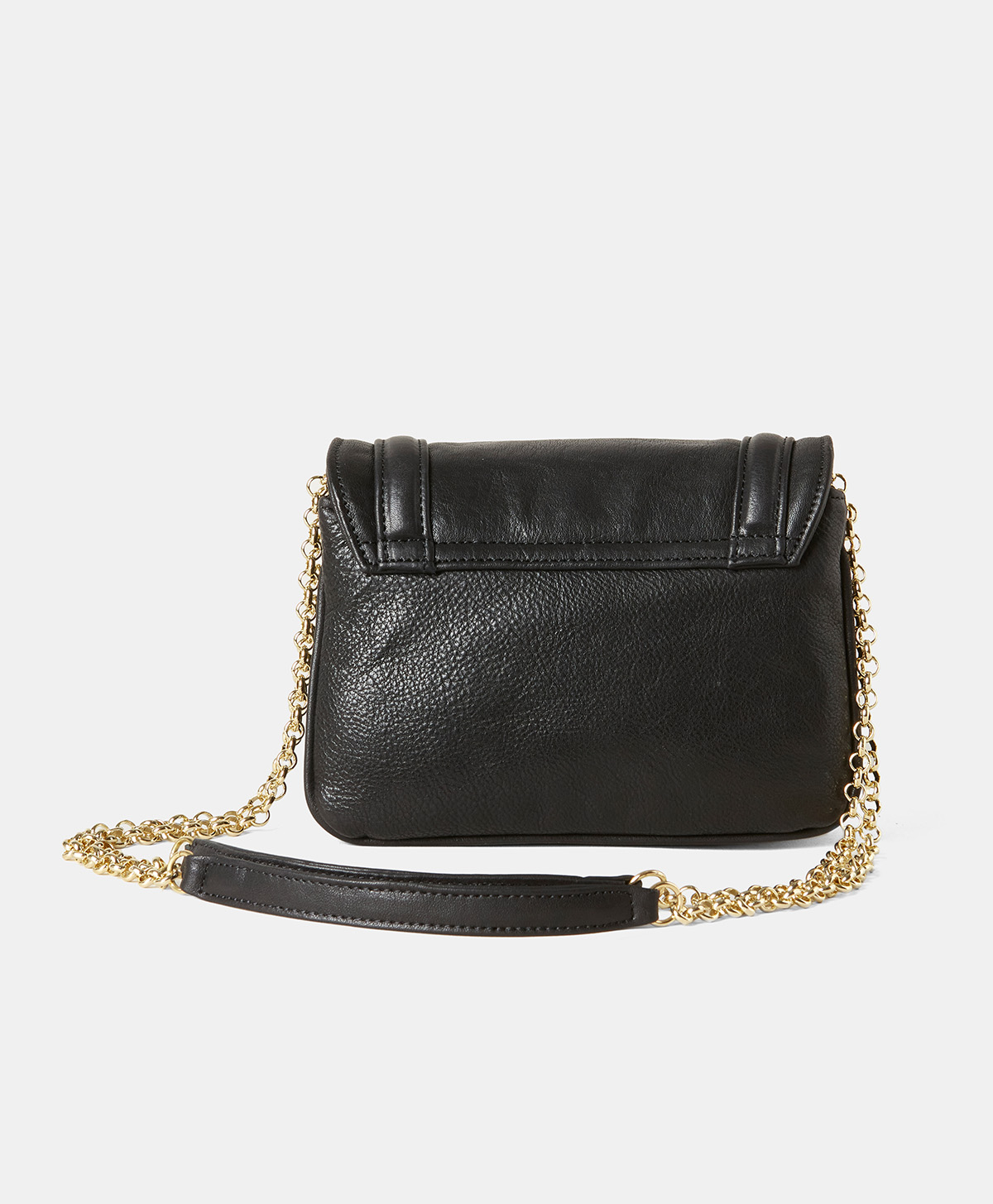 MIMI FLORE BAG IN LEATHER - BLACK - Momonì