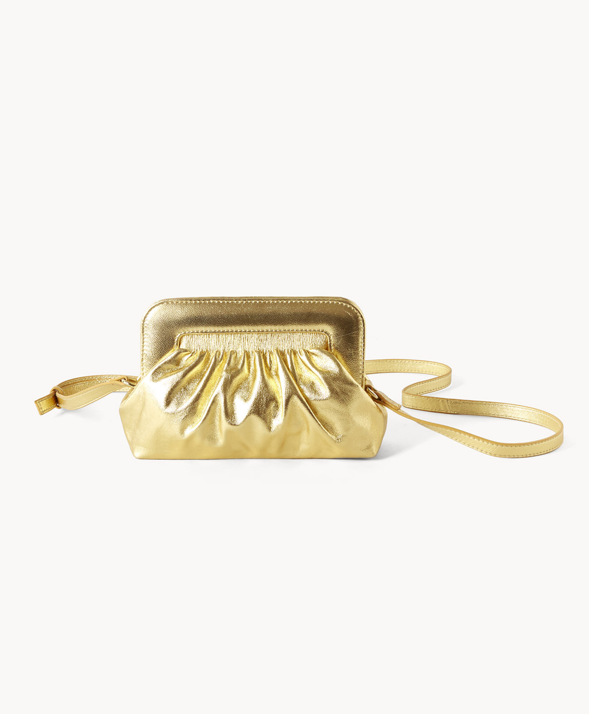 GREELEY LEATHER CLUTCH - GOLD - Momonì