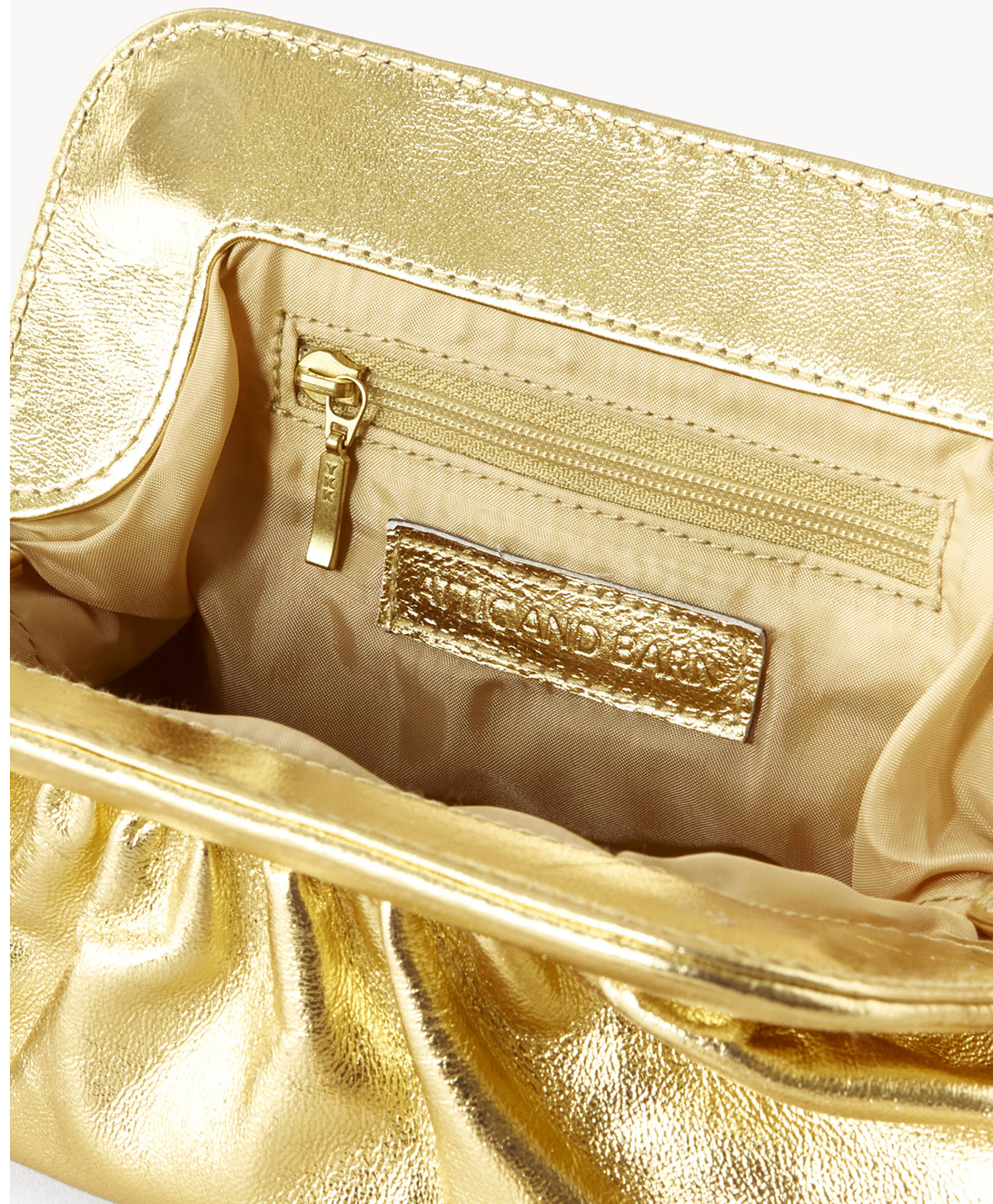 GREELEY LEATHER CLUTCH - GOLD - Momonì