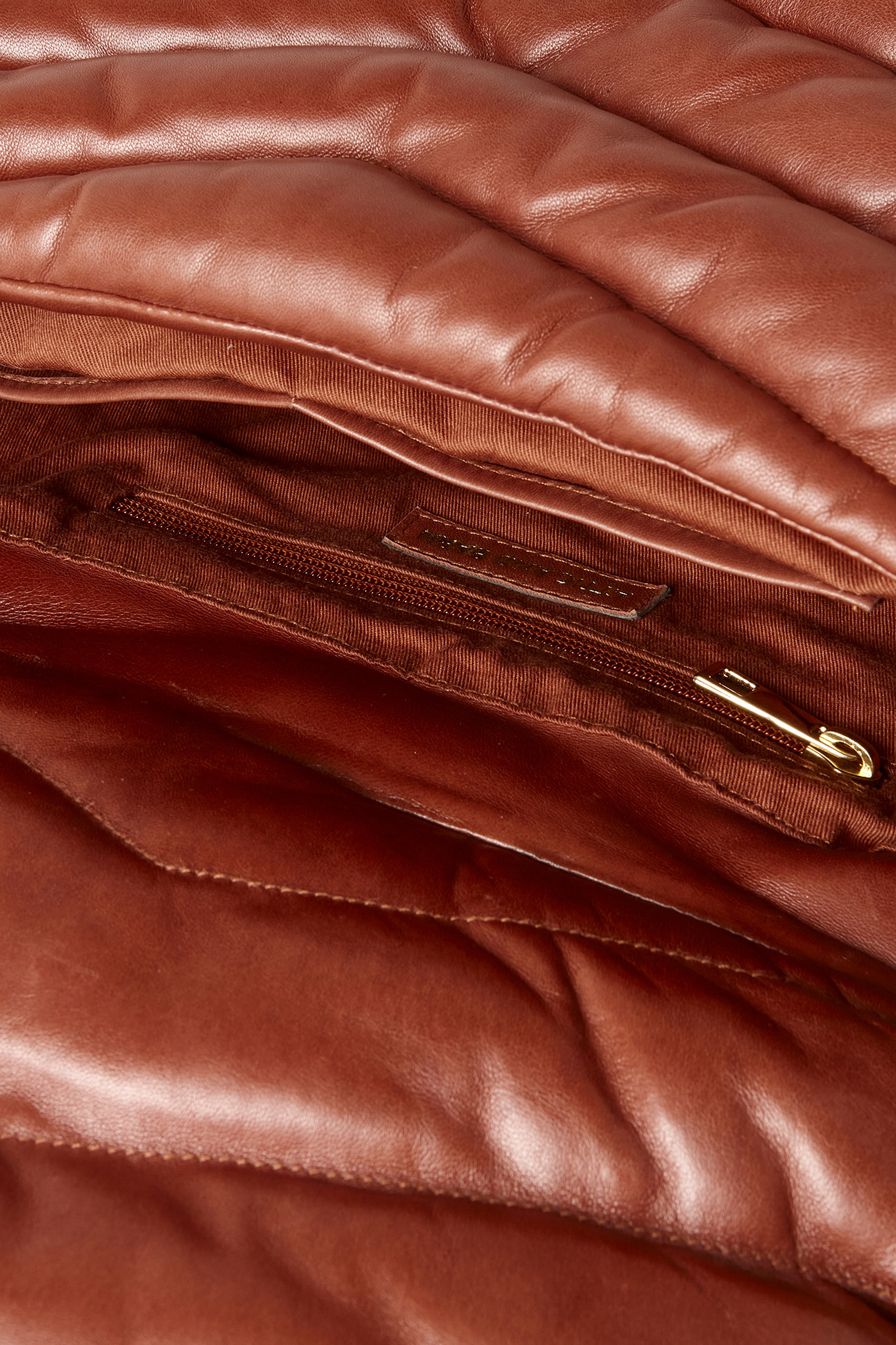 NEW CHRISTINE QUILTED LEATHER SHOULDER BAG - TOBACCO - Momonì