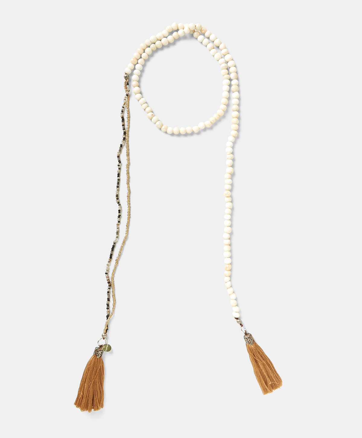 COLLIER NOEL AVEC PERLES - NATUREL - Momonì