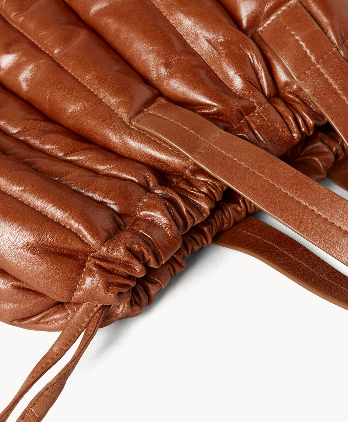 CLEVELAND SAC À BANDOULIÈRE EN CUIR MATELASSÉ - TABAC - Momonì