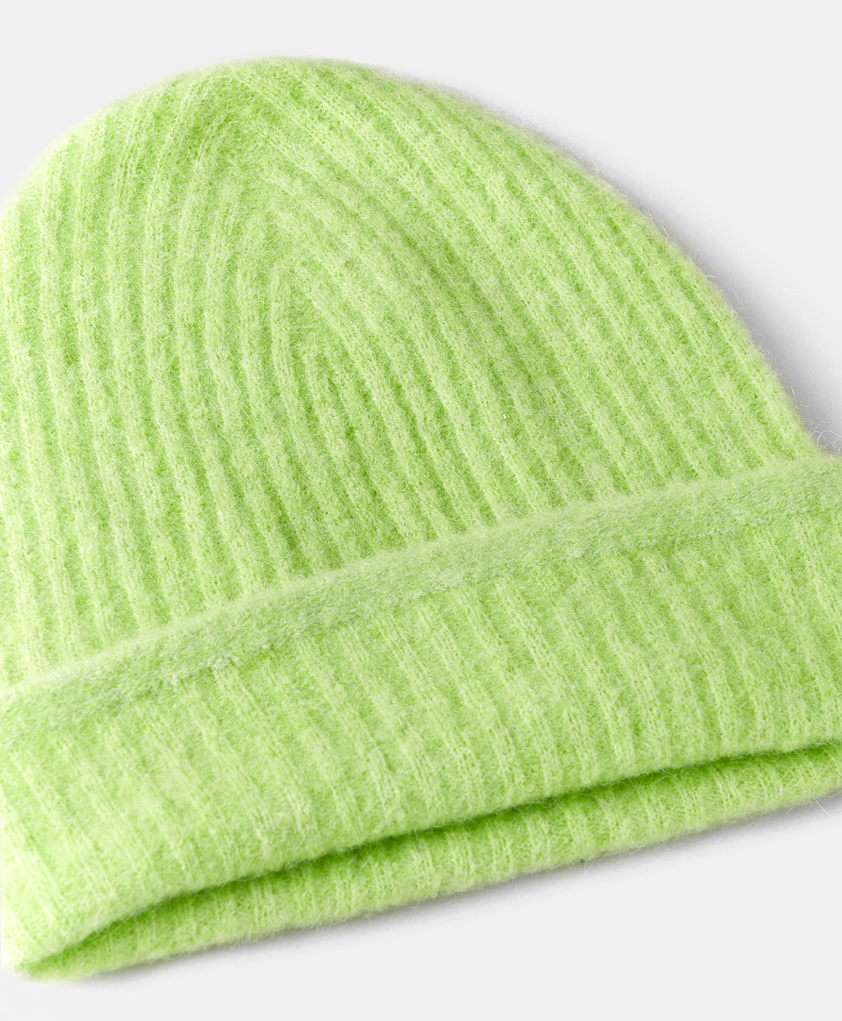 CHAPEAU ZIGOLO EN BABY ALPAGA EFFET JERSEY - VERT ACIDE - Shoes and accessories - Momonì