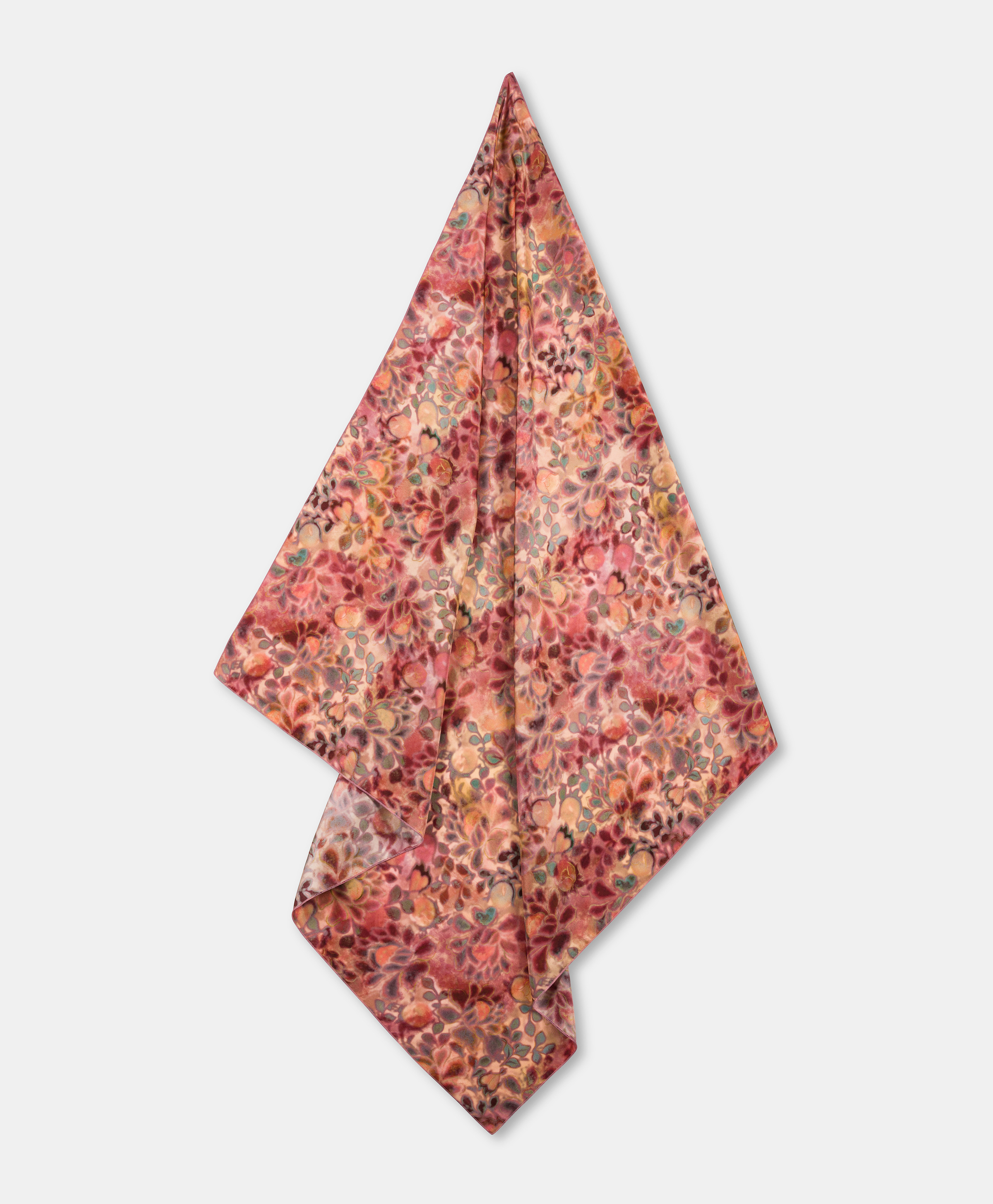 BENOIT FOULARD IN PRINTED SILK TWILL - MULTICOLOR PINK - Shoes and accessories - Momonì