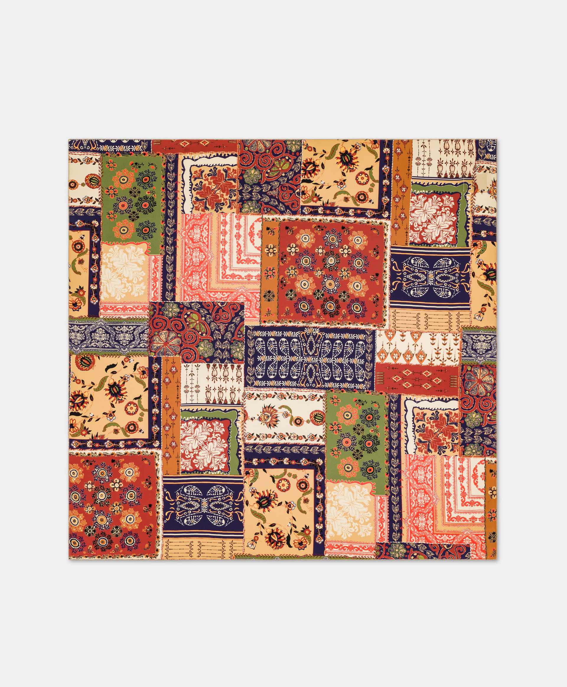FOULARD BENOIT IN CREPE DE CHINE STAMPATO - MULTICOLOR BLU - Shoes and accessories - Momonì