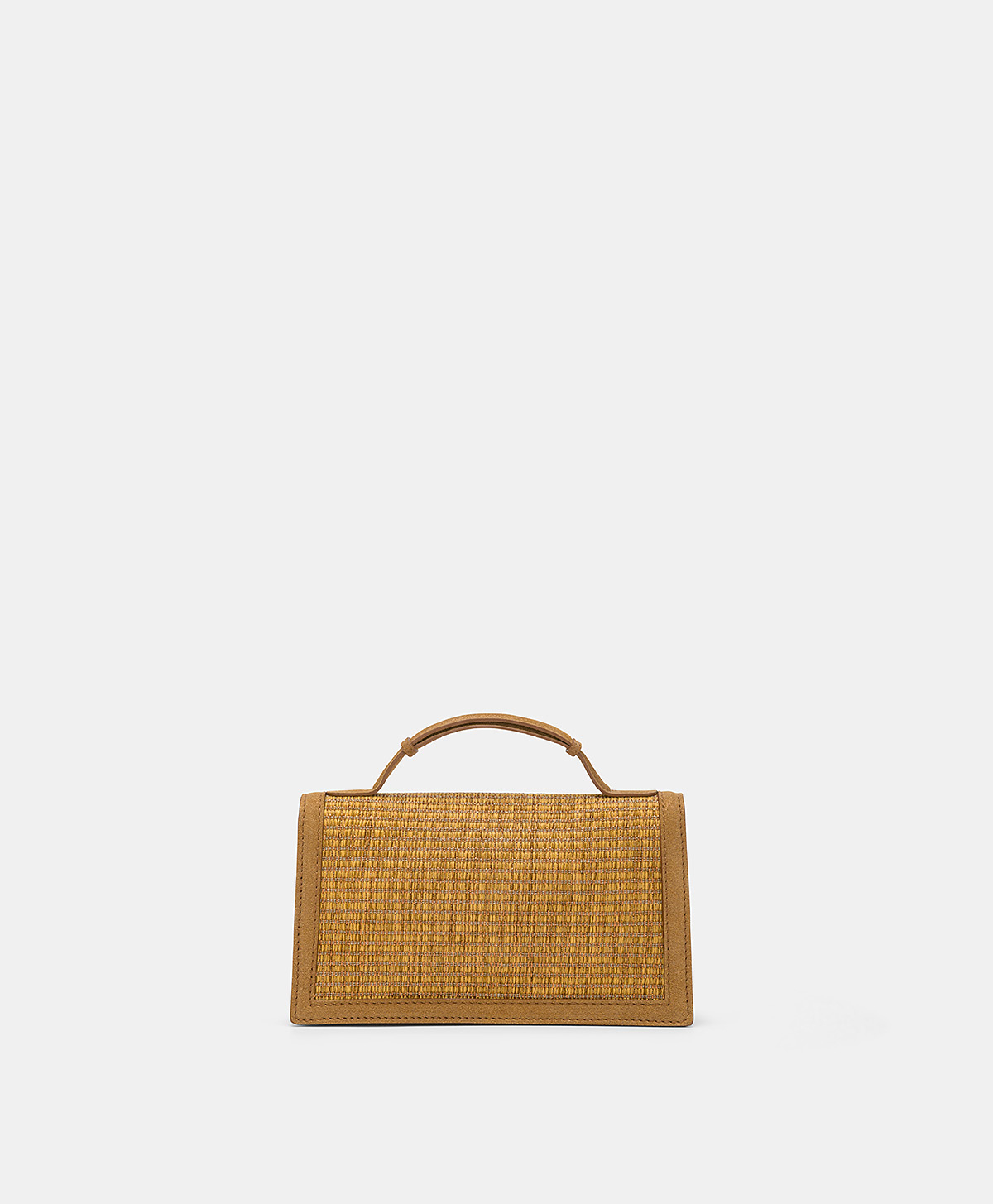 SOPHIE BAG IN RAFFIA AND LAMÉ - CARAMEL - Momonì